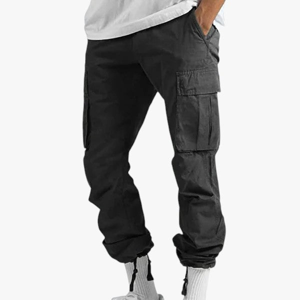 Daan | Pantaloni Cargo Uomo Eleganti e Pratici - Nero - abbigliamento uomo look sofisticato moda maschile pantaloni casual pantaloni da carico uomo pantaloni eleganti pantaloni estivi pantaloni pratici pantaloni traspiranti - Concept Palermo