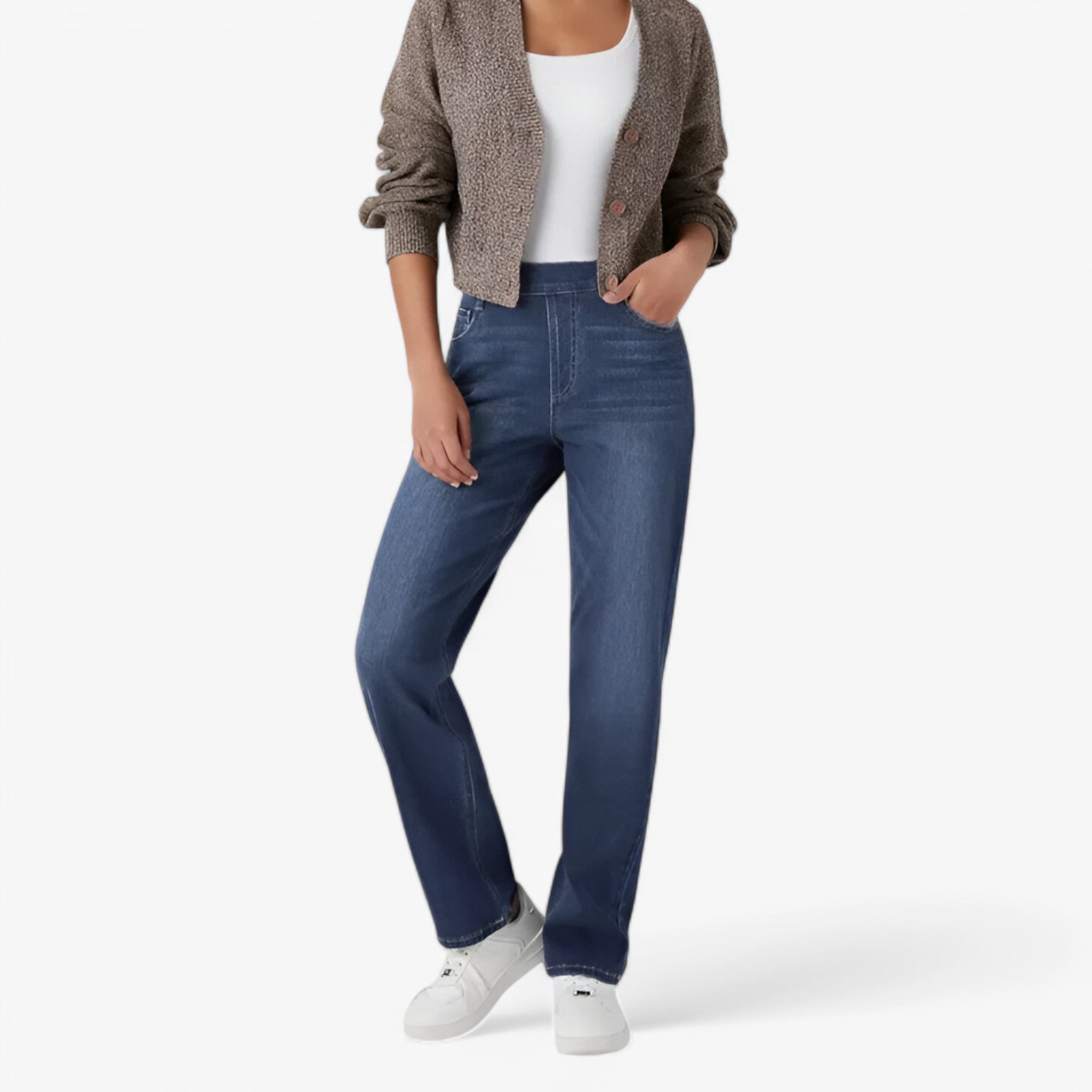 Nina | Pantaloni Donna Alta Vita Eleganti con Tasche - - alta vita casual eleganza fit lusinghiero materiale piacevole pantaloni donna stile tasche spaziosi versatile - Concept Palermo