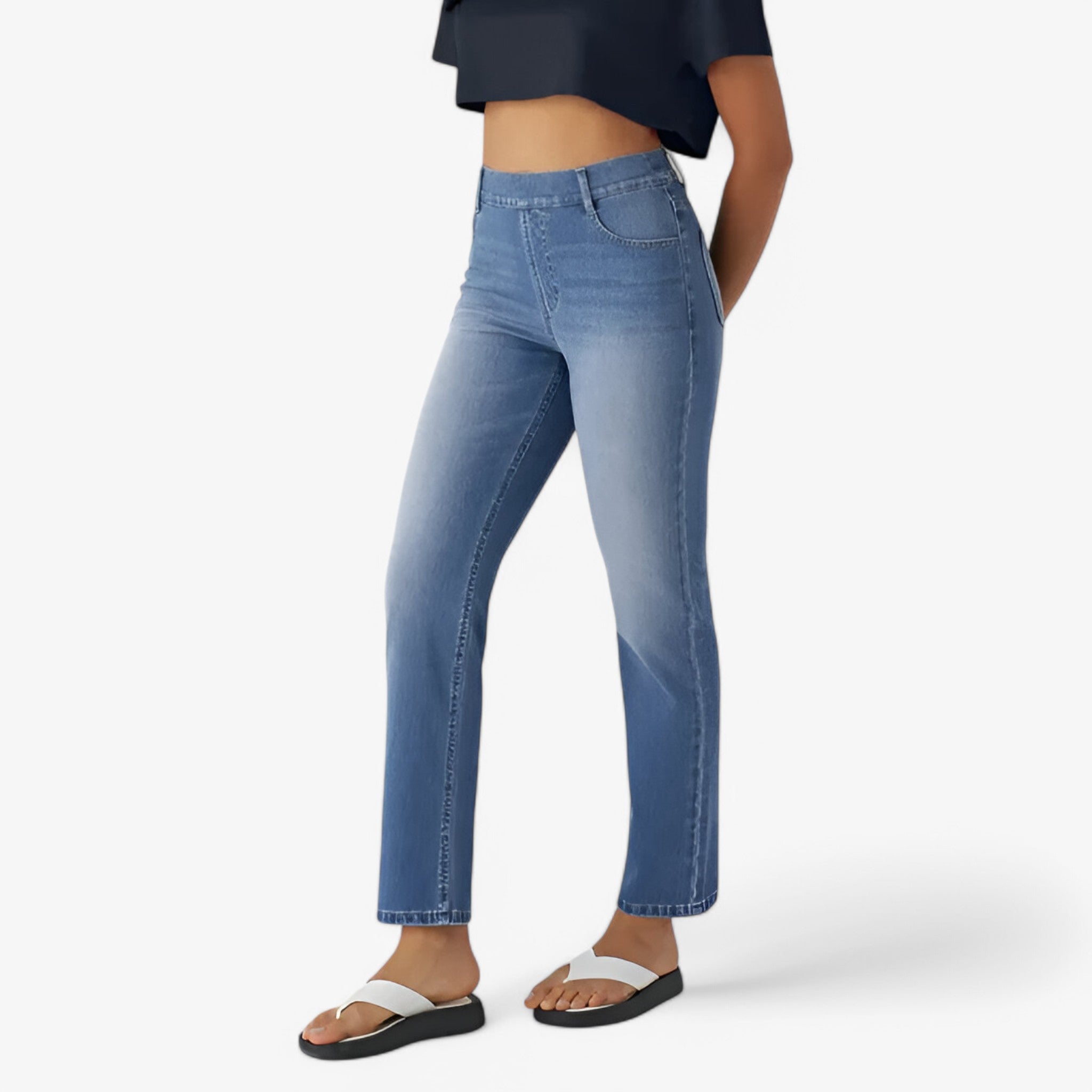 Nina | Pantaloni Donna Alta Vita Eleganti con Tasche - - alta vita casual eleganza fit lusinghiero materiale piacevole pantaloni donna stile tasche spaziosi versatile - Concept Palermo