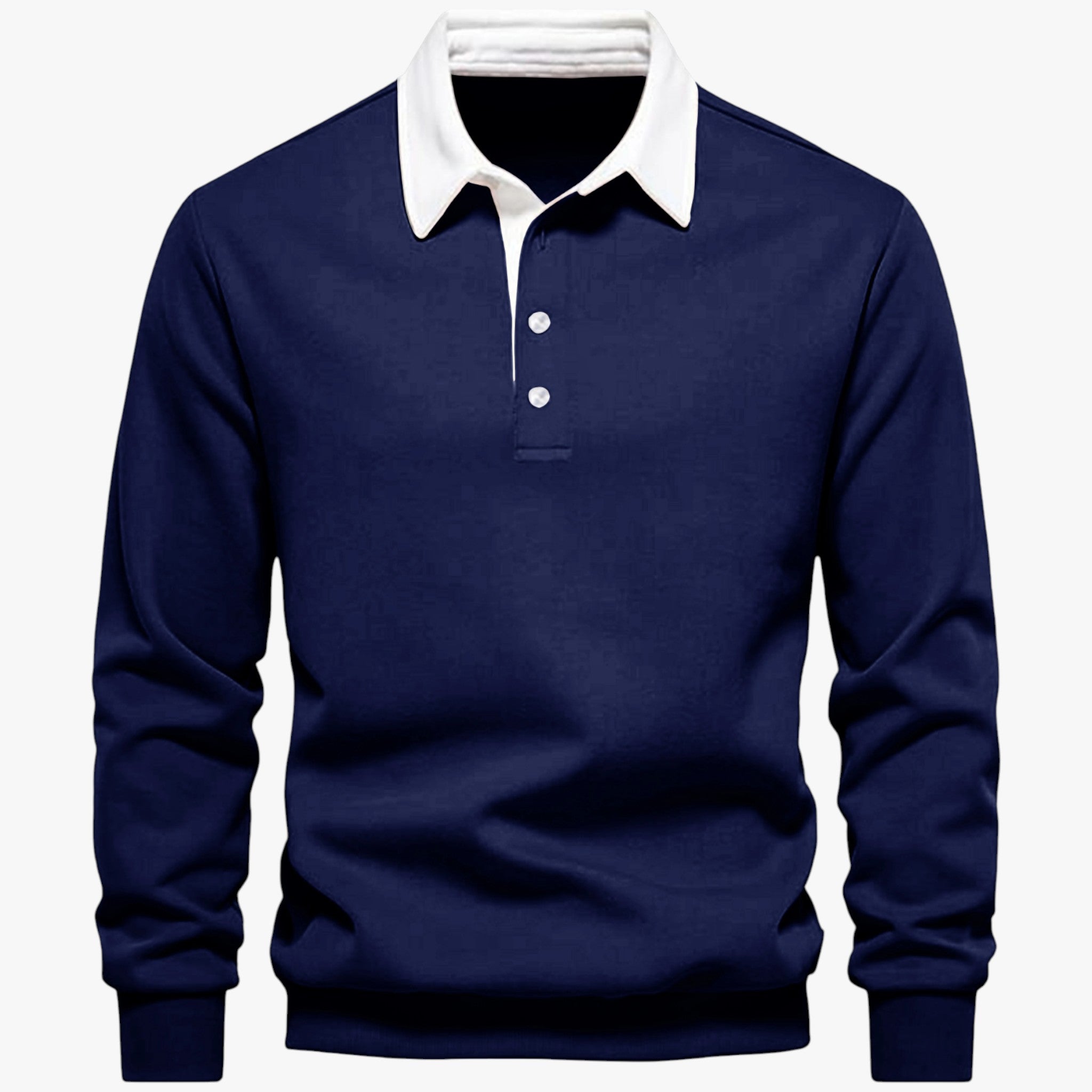 Jeric | Pullover Maschile in Pile con Bottoni - Blu scuro - Sweaters - Concept Palermo