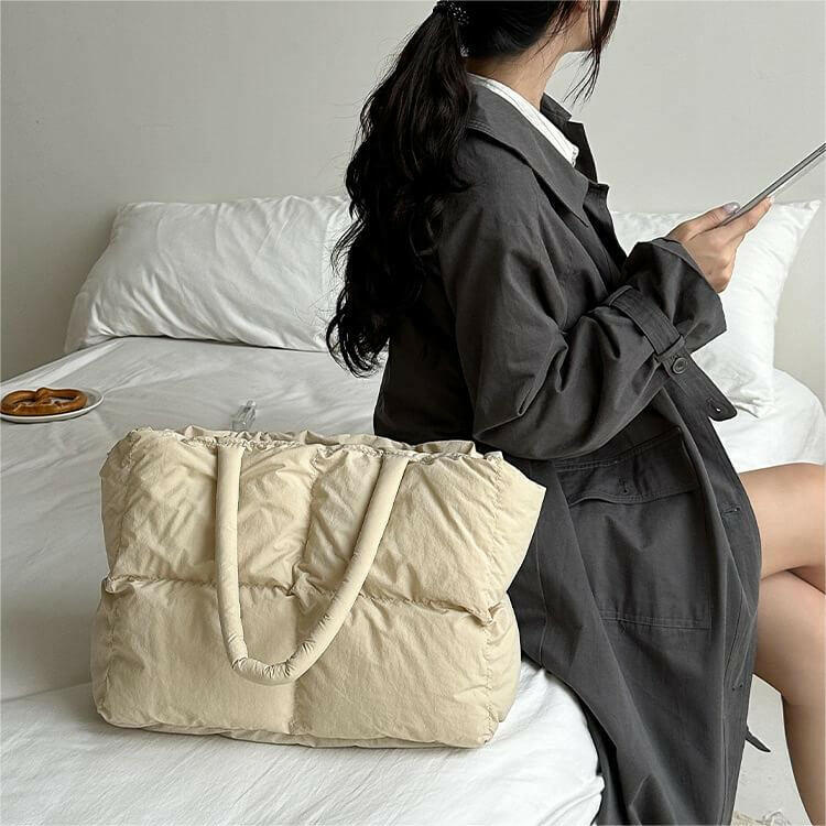 Elegante Borsa Tote Puffer Imbottita | Stile di Stoccaggio Elegante - Protegge I Vostri Oggetti Con Comfort e Sicurezza - - Bags handbags women bags Women's handbags - Concept Palermo