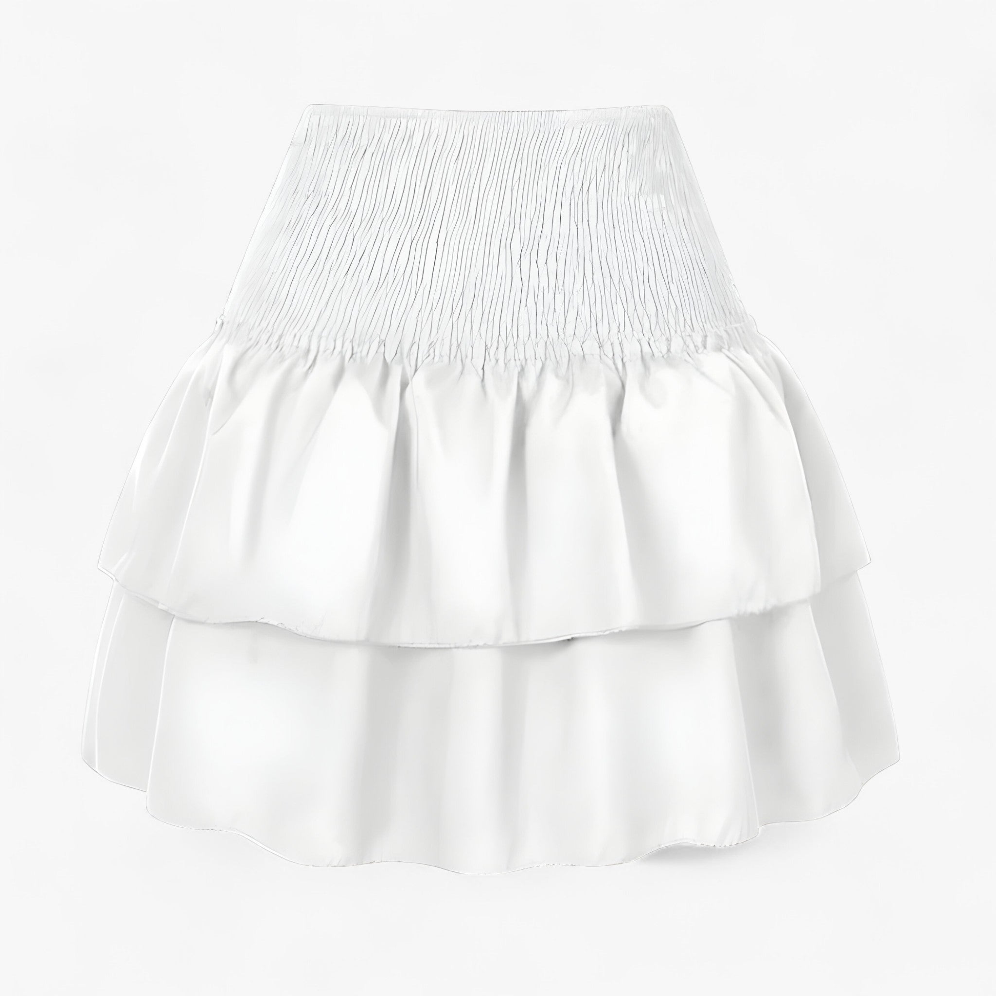 Savannah | Minigonna boho con vita alta - Bianca - Bestsellers Broeken Dames - Concept Palermo