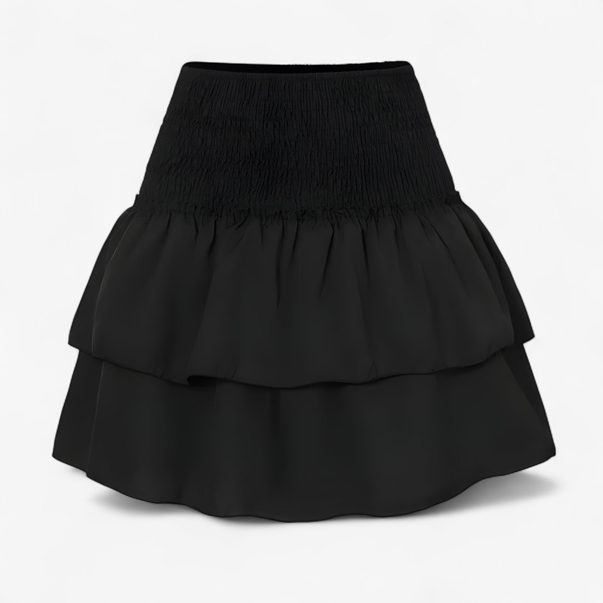 Savannah | Minigonna boho con vita alta - Nera - Bestsellers Broeken Dames - Concept Palermo