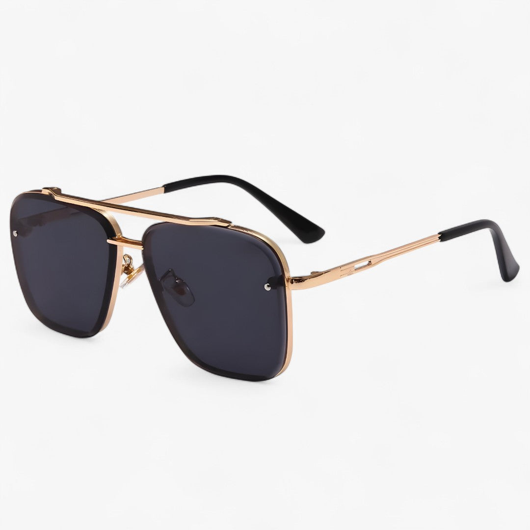 Enzo | Occhiali da sole vintage con design in metallo - Oro rosa nero Come immagine - Fashion Sunglasses men sunglasses polarized mens sunglasses Polarized man sunglasses Sunglasses sunglasses polarized men - Concept Palermo
