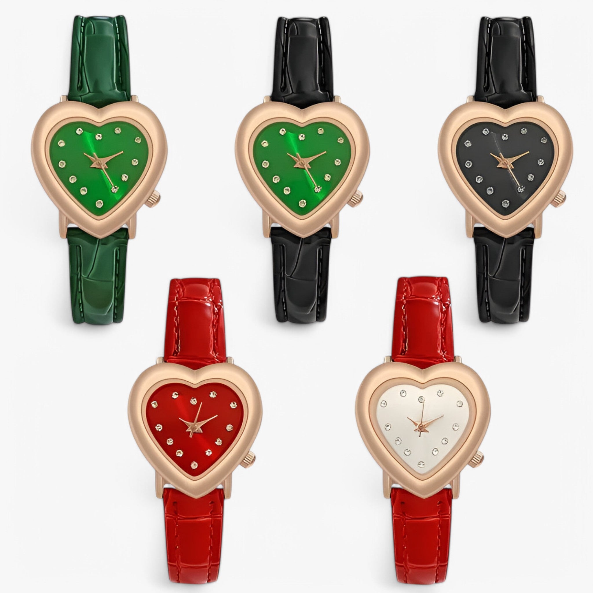 Bianca | Orologio da donna con quadrante a cuore e cinturino in pelle - - female watch watch for women - Concept Palermo