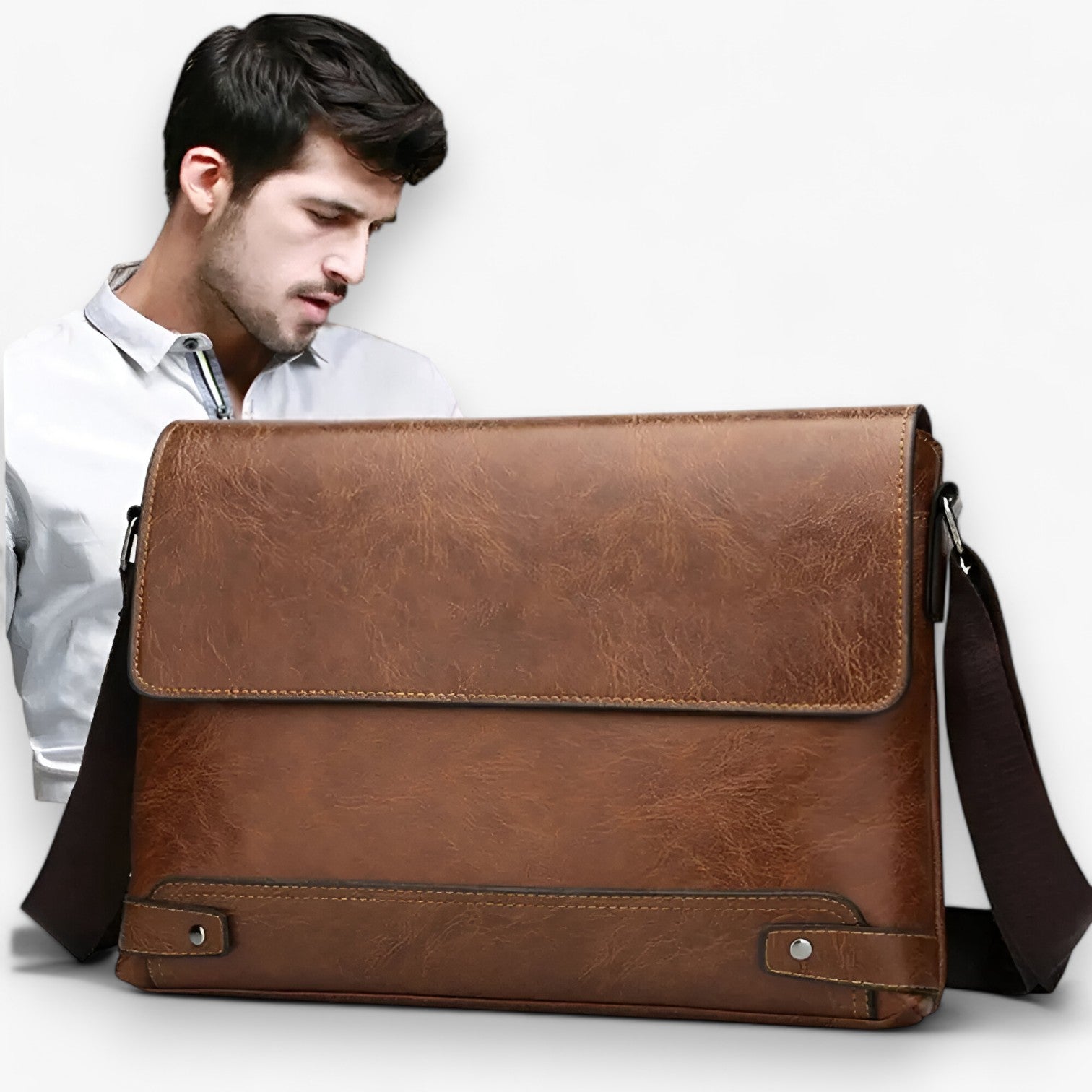 Thiago | Borsa per laptop in PU con funzionalità business elegante - - bag Leather Bag mens bag - Concept Palermo