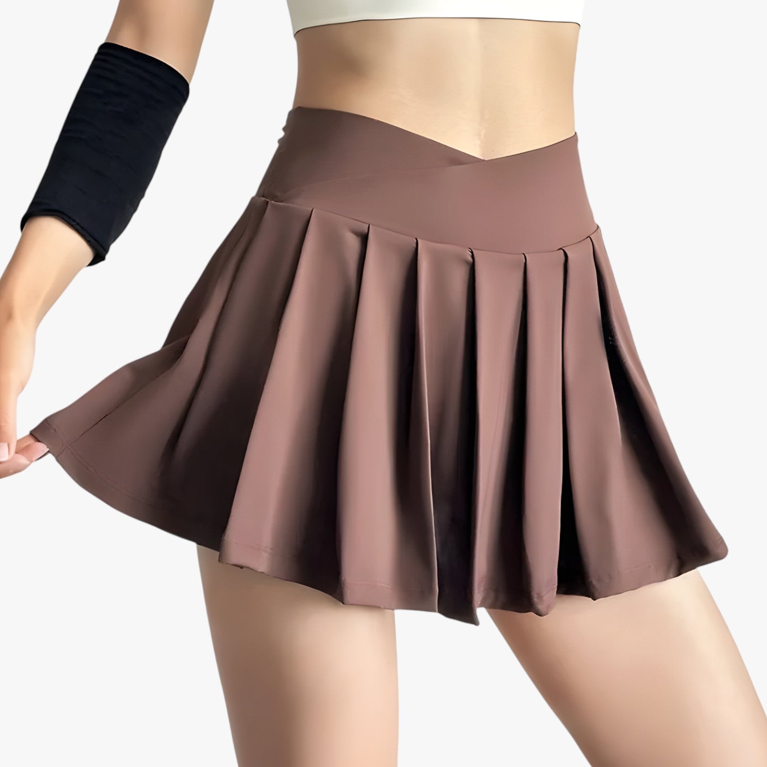 Luna | Gonna sportiva plissettata a vita alta con shorts integrati - - womens fashion - Concept Palermo