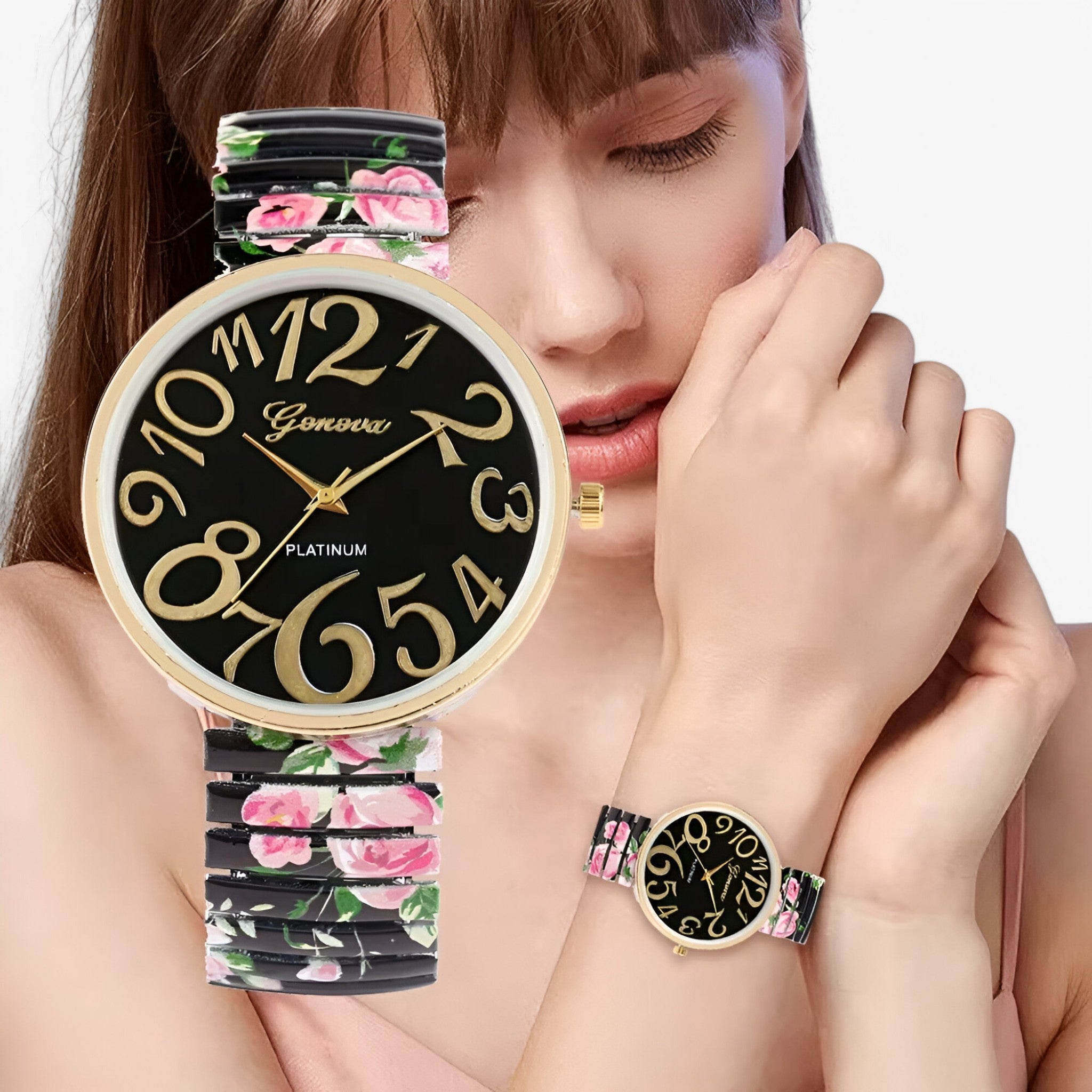 Janine | Orologio da donna con numeri grandi e cinturino elastico - - female watch watch for women - Concept Palermo