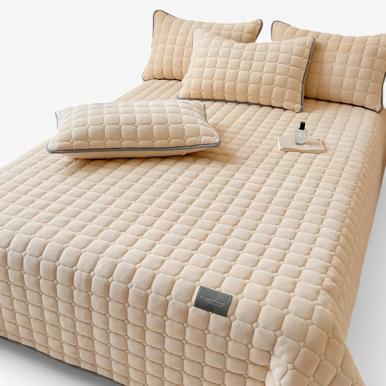Perla | Lussuoso copripiumino in morbido velluto per comfort e lusso - Cammello 230x250cm-Re Constantine - bedroom Home - Concept Palermo