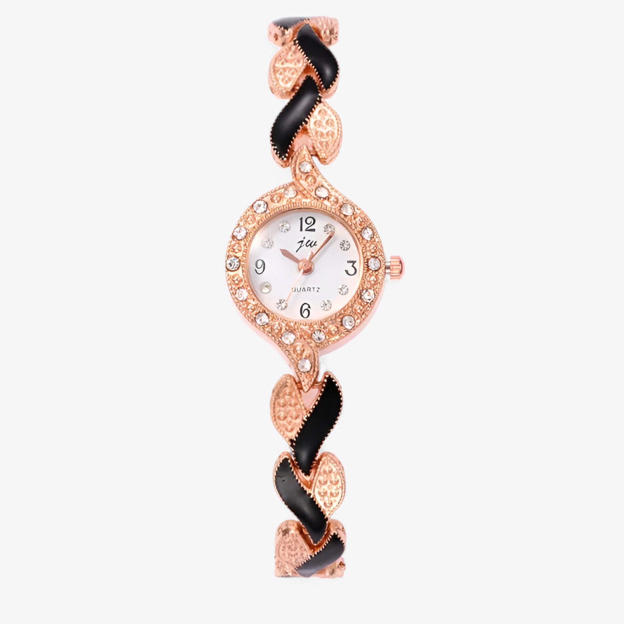 Junifer | Orologio da donna in acciaio con strass e movimento al quarzo - Nera - - Concept Palermo