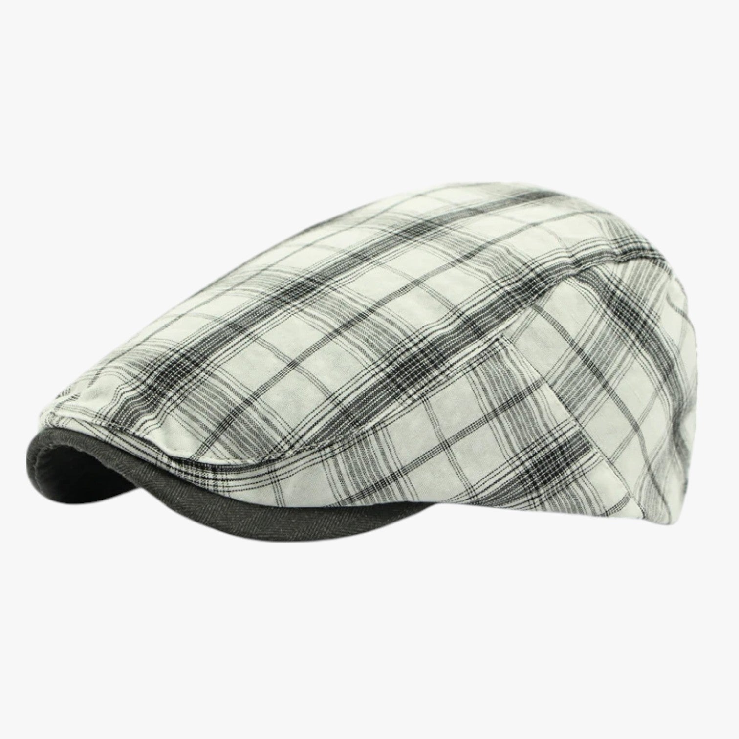 Sevyn | Berretto Tartan Retro in Cotone - bianco - caps mens cap - Concept Palermo