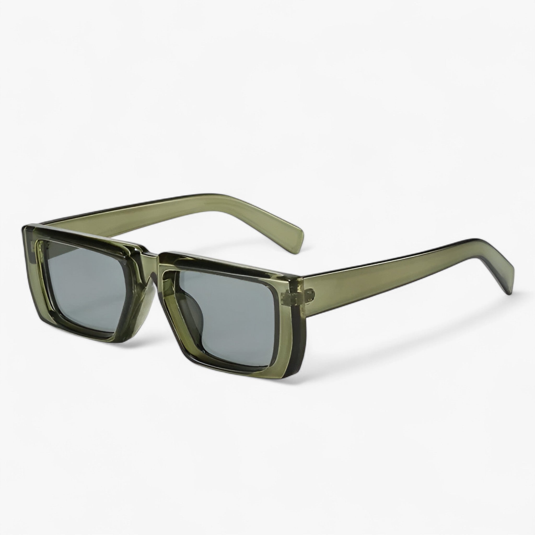 Luca | Occhiali da sole Y2K firmati con montatura squadrata unisex - grigio verde scuro Come mostrato nella figura - Fashion Sunglasses men sunglasses polarized mens sunglasses Polarized man sunglasses polarized sunglasses women sun glasses Sunglasses sunglasses polarized men - Concept Palermo