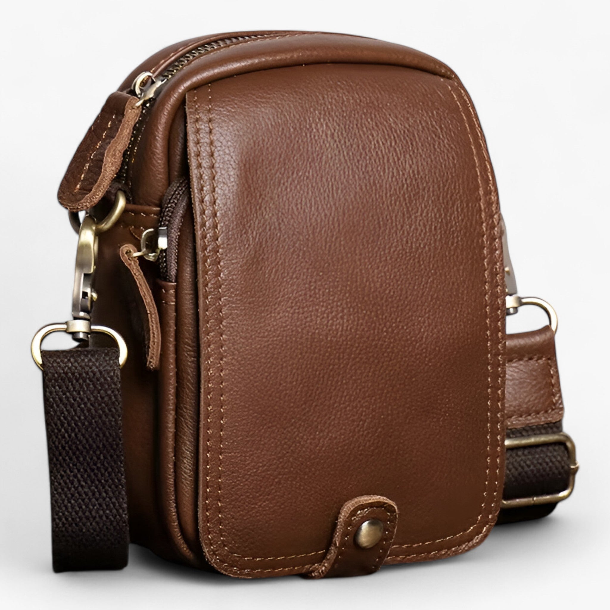 Henry | Borsa a tracolla in pelle bovina - Leggera e pratica - - - Concept Palermo