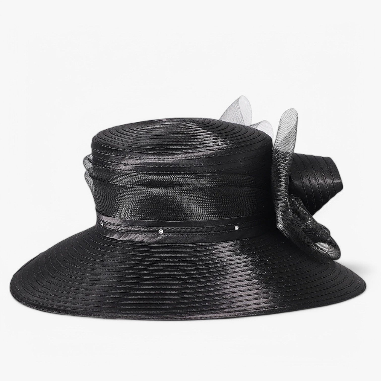 Esperanza | Cappello da festa nuziale di lusso – Satin elegante con bordo largo - - hat Hat for girls sun hat Sun Hats women hat - Concept Palermo