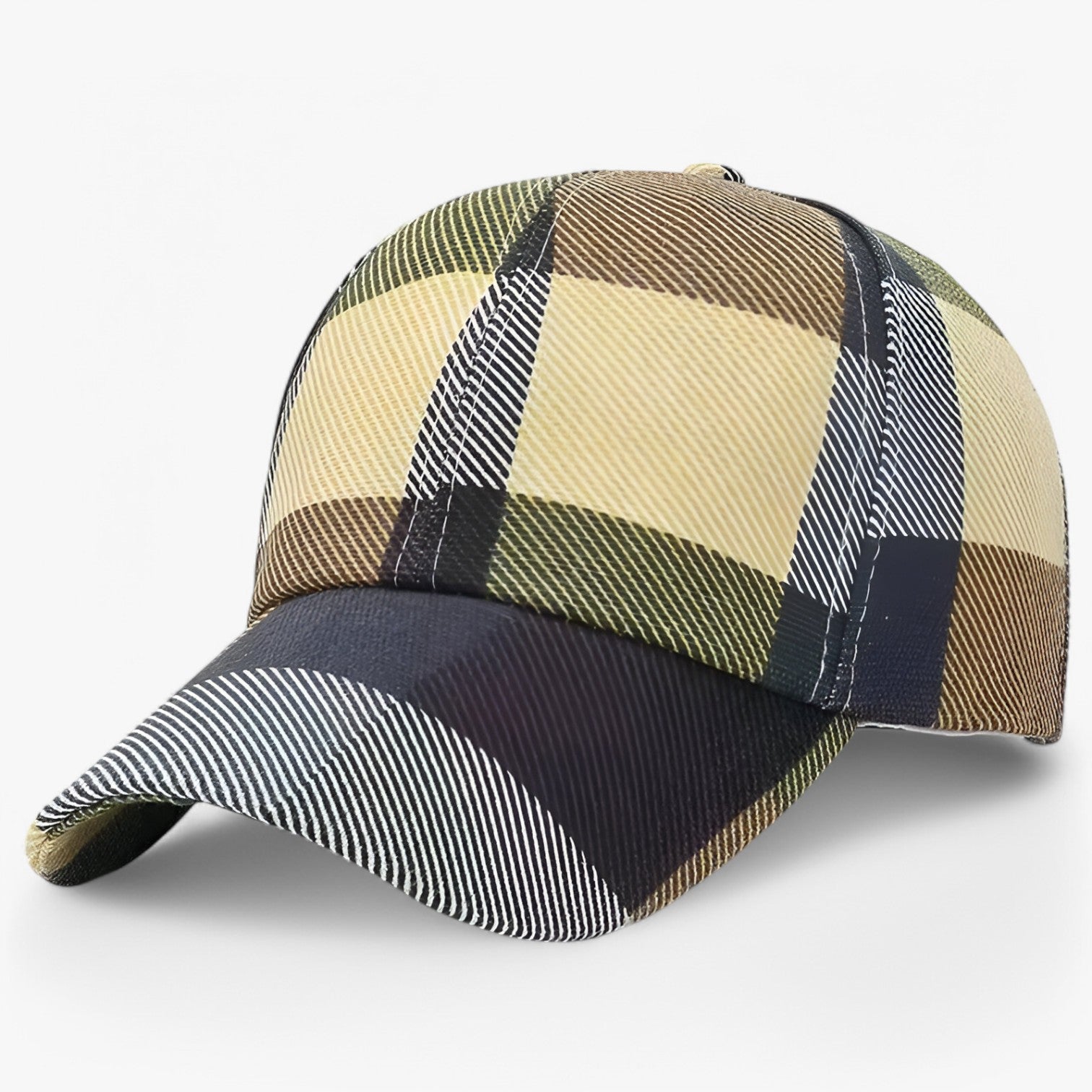 Coleson | Tenda da sole elegante a quadri - Fresca e protezione UV - Khaki - Bags caps mens accessory - Concept Palermo