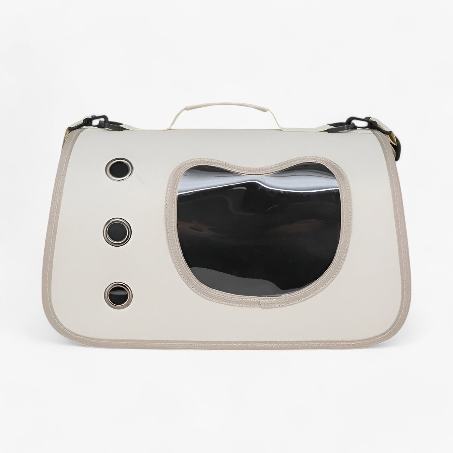 Zoë | Borsa per gatti trasparente e traspirante per viaggi - Volto di gatto beige come mostrare - - Concept Palermo