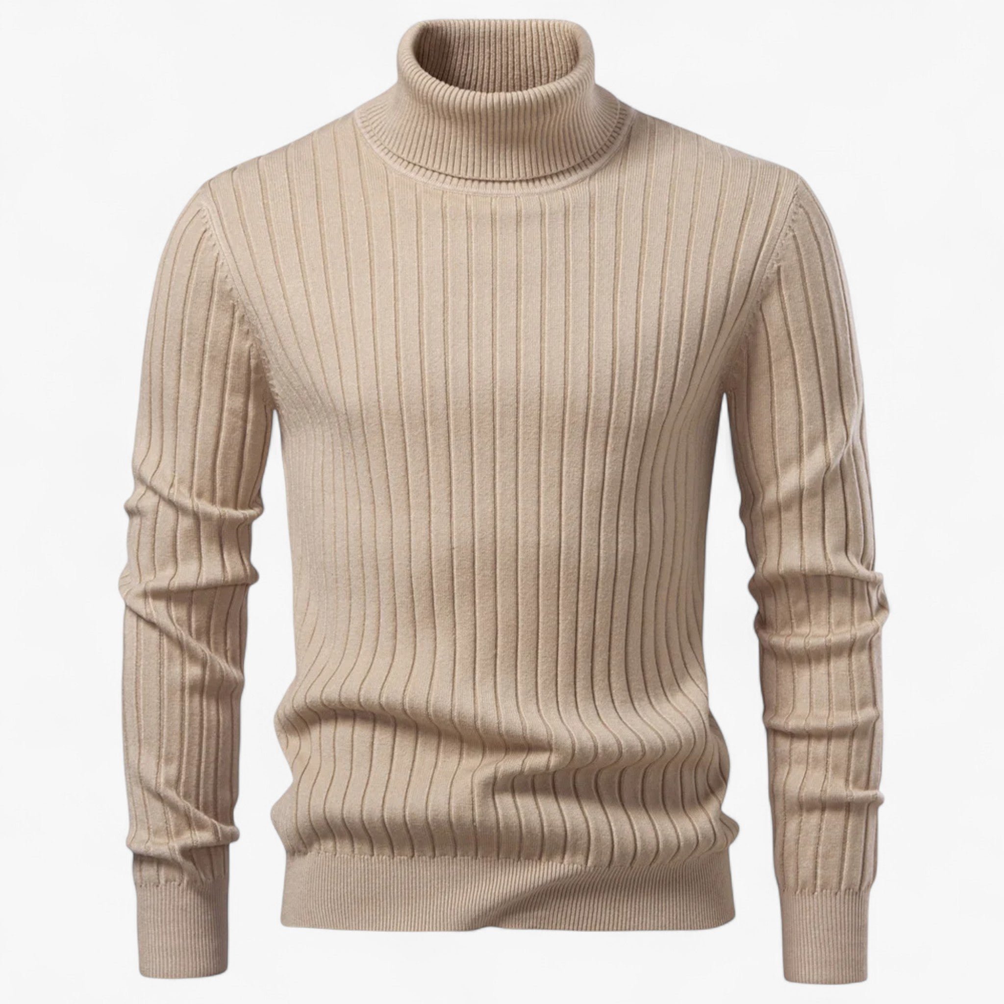 Rafanan | Maglione a Collo Alto da Uomo - Beige - Clothes clothes men Clothing Sweater sweater men sweaters - Concept Palermo