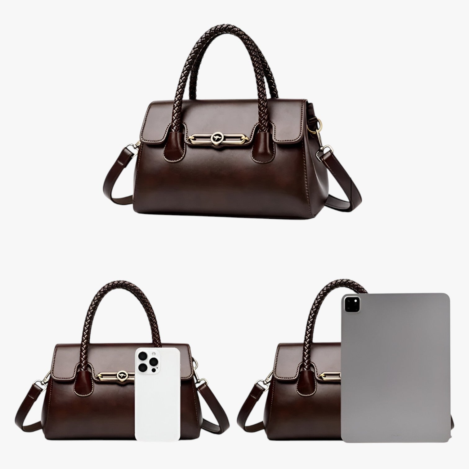 Bianca | Borsa a Spalla Retro da Donna Compatta, Trendy e Sostenibile in PU Pelle - - handbags Women's handbags - Concept Palermo