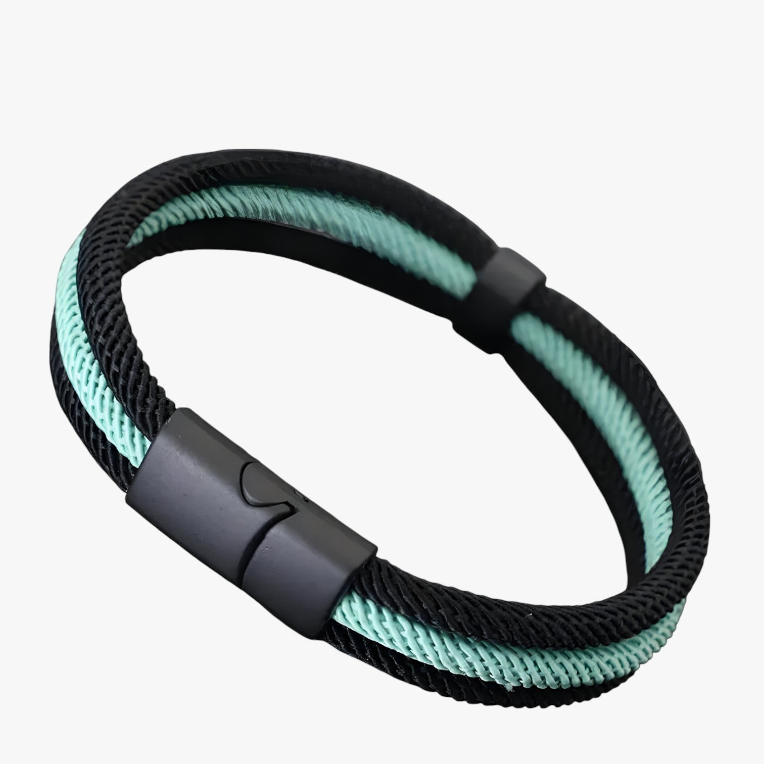 River | Bracciale Nautico Uomo con Nodo e Chiusura Staccabile - Filo Verde Chiaro - BRACELET bracelet for men BRACELETS mens bracelet - Concept Palermo