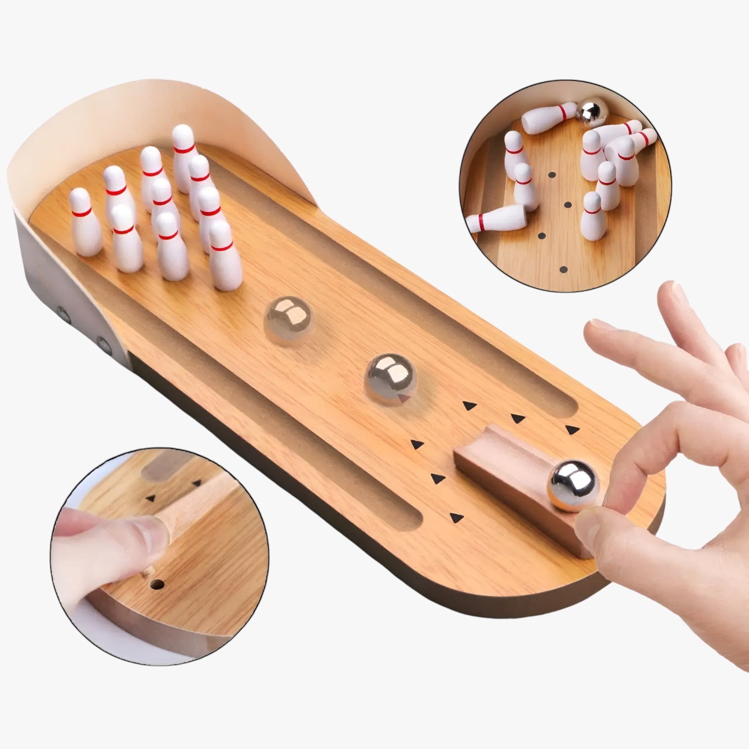 Philip | Mini gioco da bowling in legno - - kids toys toys TOYS AND GAMES toys for kids - Concept Palermo