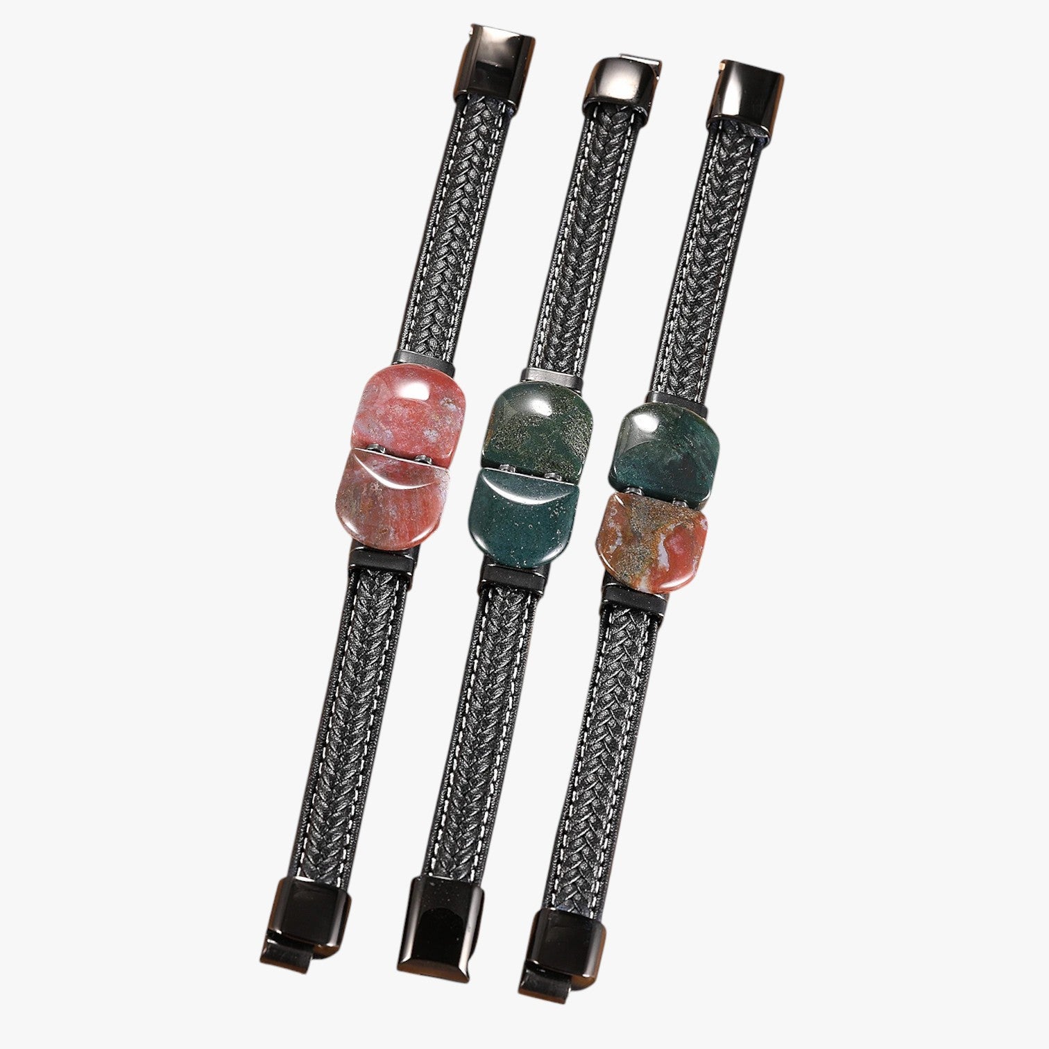 Charlie | Bracciale Uomo in Pietra Naturale e Pelle Regalo Elegante 2025 - - BRACELET bracelet for men BRACELETS mens bracelet - Concept Palermo