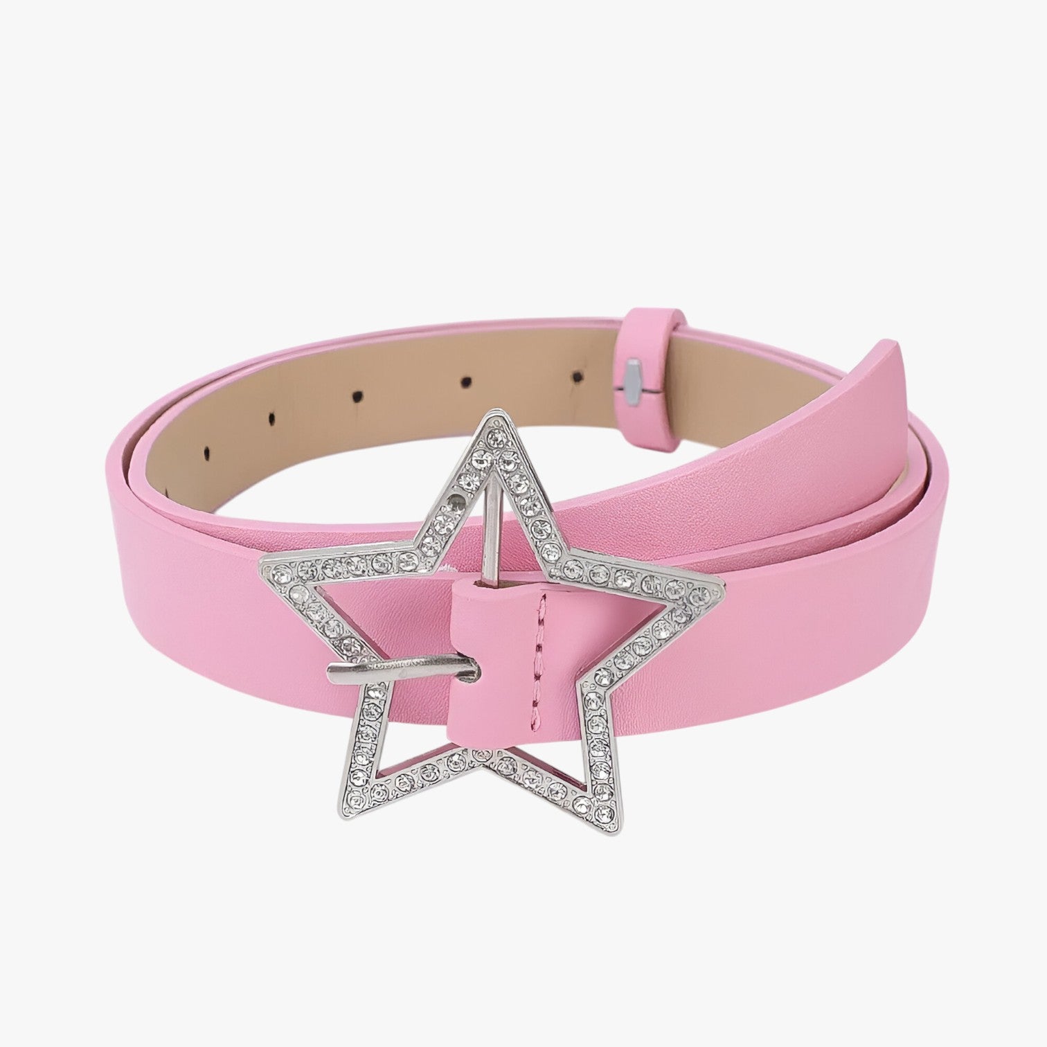Evie | Cintura Y2K con strass per jeans - rosa - belt Belts waist belt for women Womens belt - Concept Palermo
