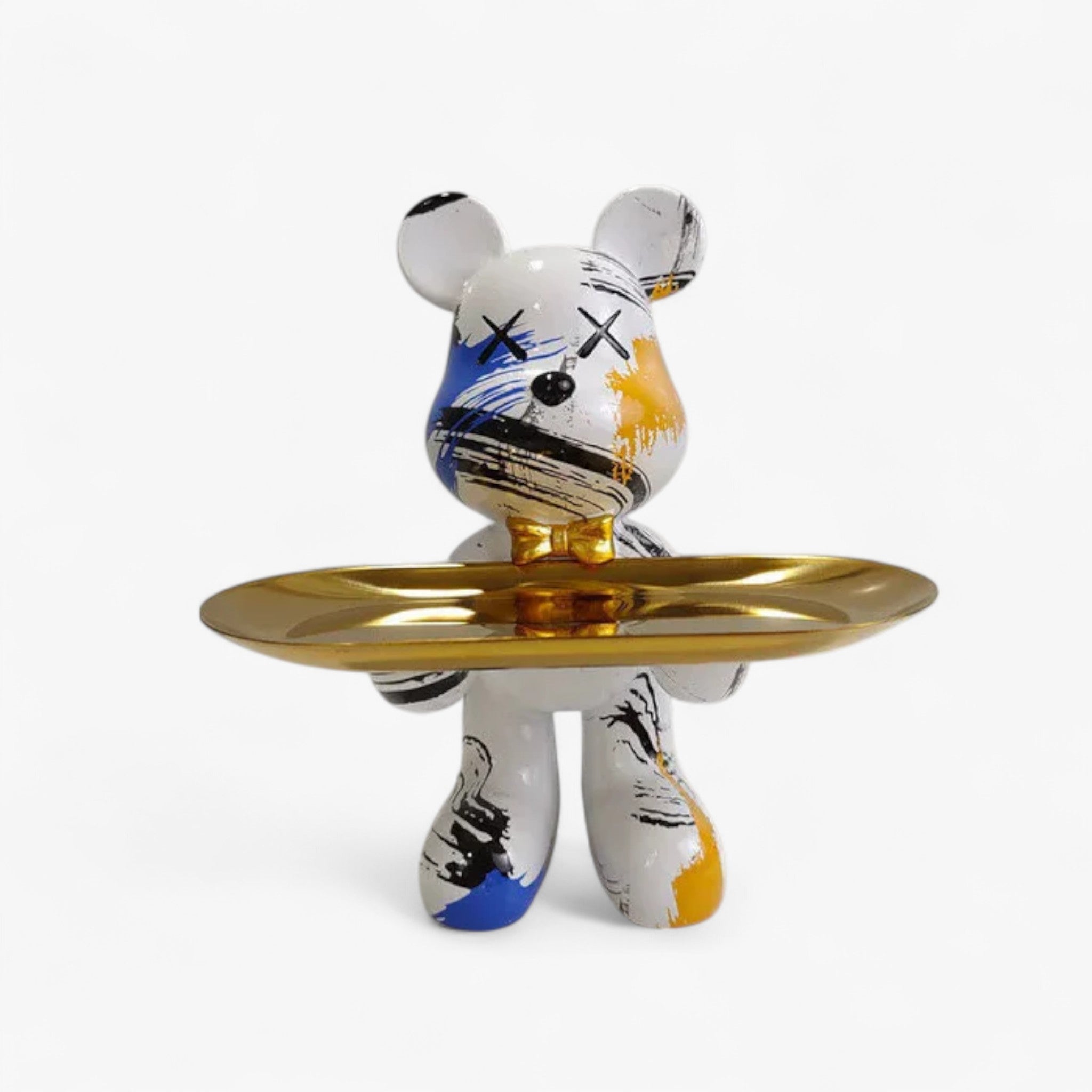 CraftBear - Statua di orso con vassoio - Simile a pietra - home Skulptur Statue tray - Concept Palermo