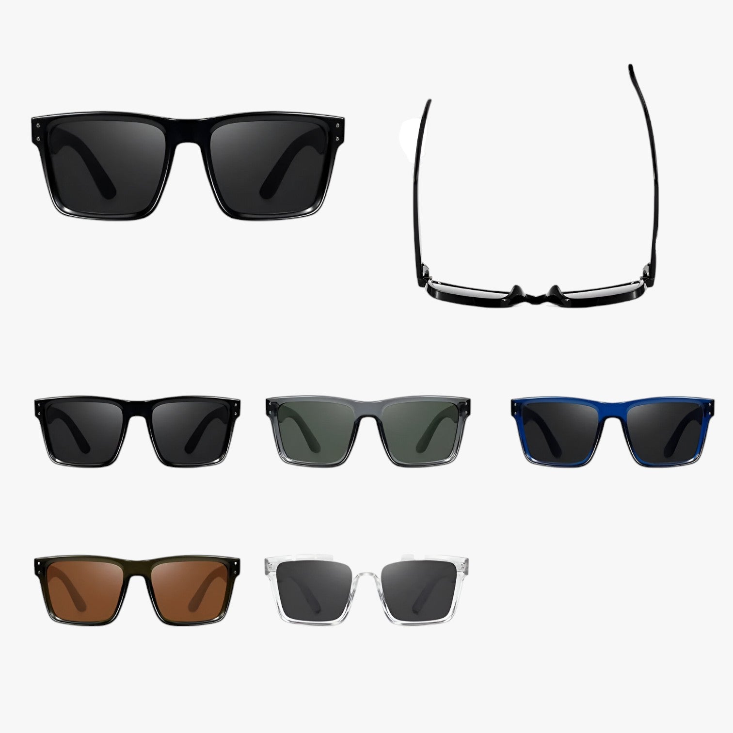 Jameson | Occhiali da sole oversize quadrati da guida – Protezione UV antiriflesso - - Polarized man sunglasses sun glasses sunglasses polarized men - Concept Palermo