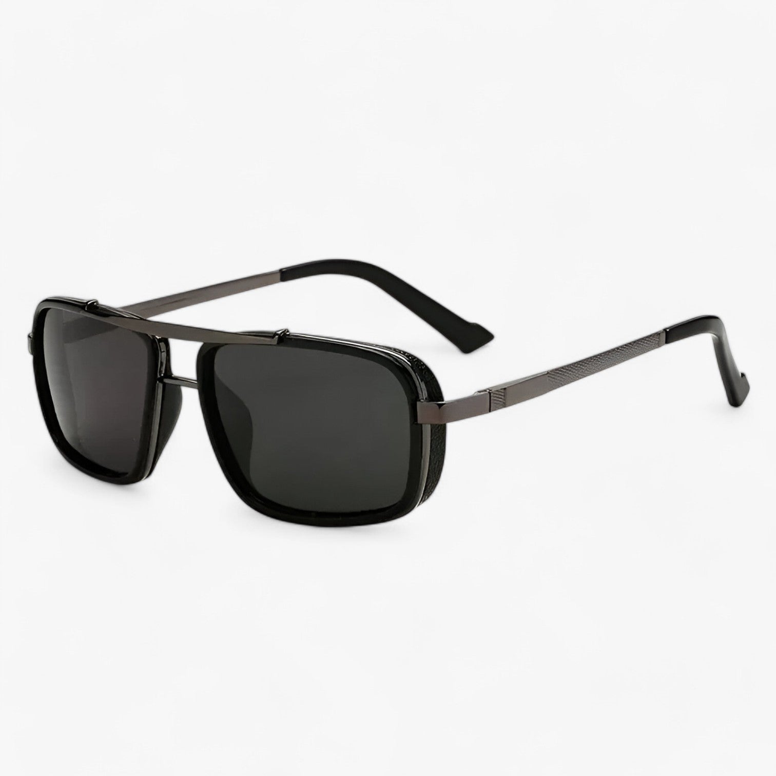 Ezra | Occhiali da pilota quadrati UV400 eleganti per uomini - Grigio da un blason - mens accessory mens sunglasses Sunglasses - Concept Palermo