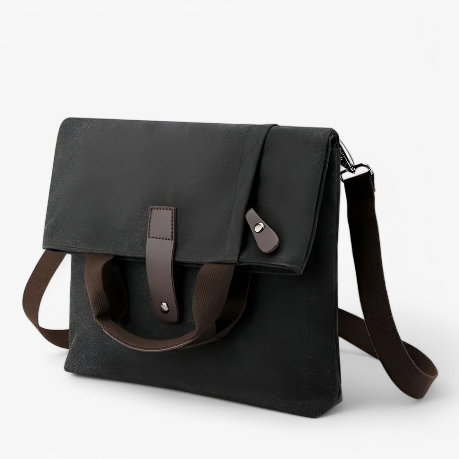 Kelvin | Elegante e versatile: Borsa a tracolla in canvas per uomini - nero (30cm<Max Lunghezza<50cm) - Bags handbags mens bag - Concept Palermo