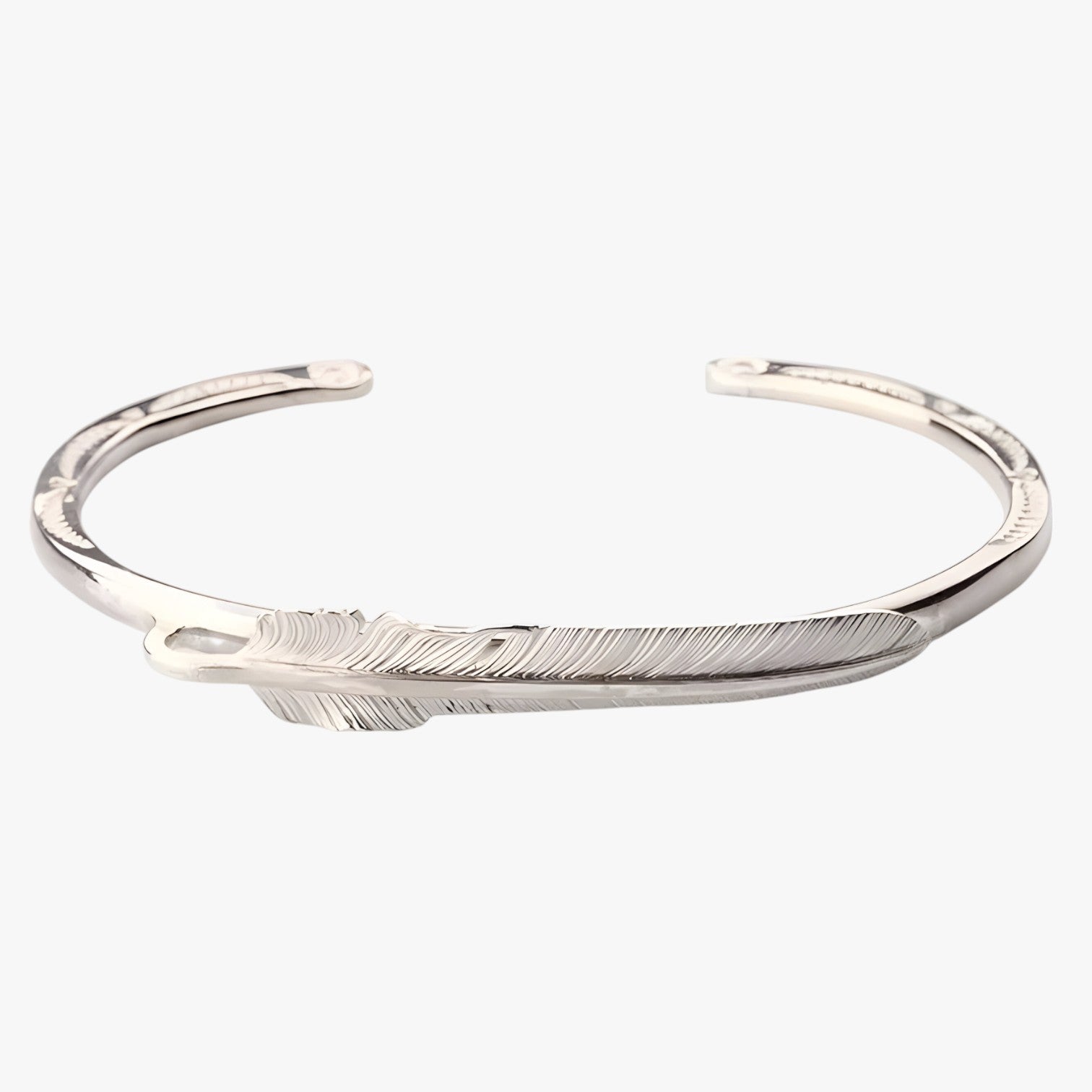 Jayce | Bracciale in Argento 925 con Piuma Dorata Stile Vintage Punk - AL123171 - BRACELET bracelet for men BRACELETS mens bracelet - Concept Palermo