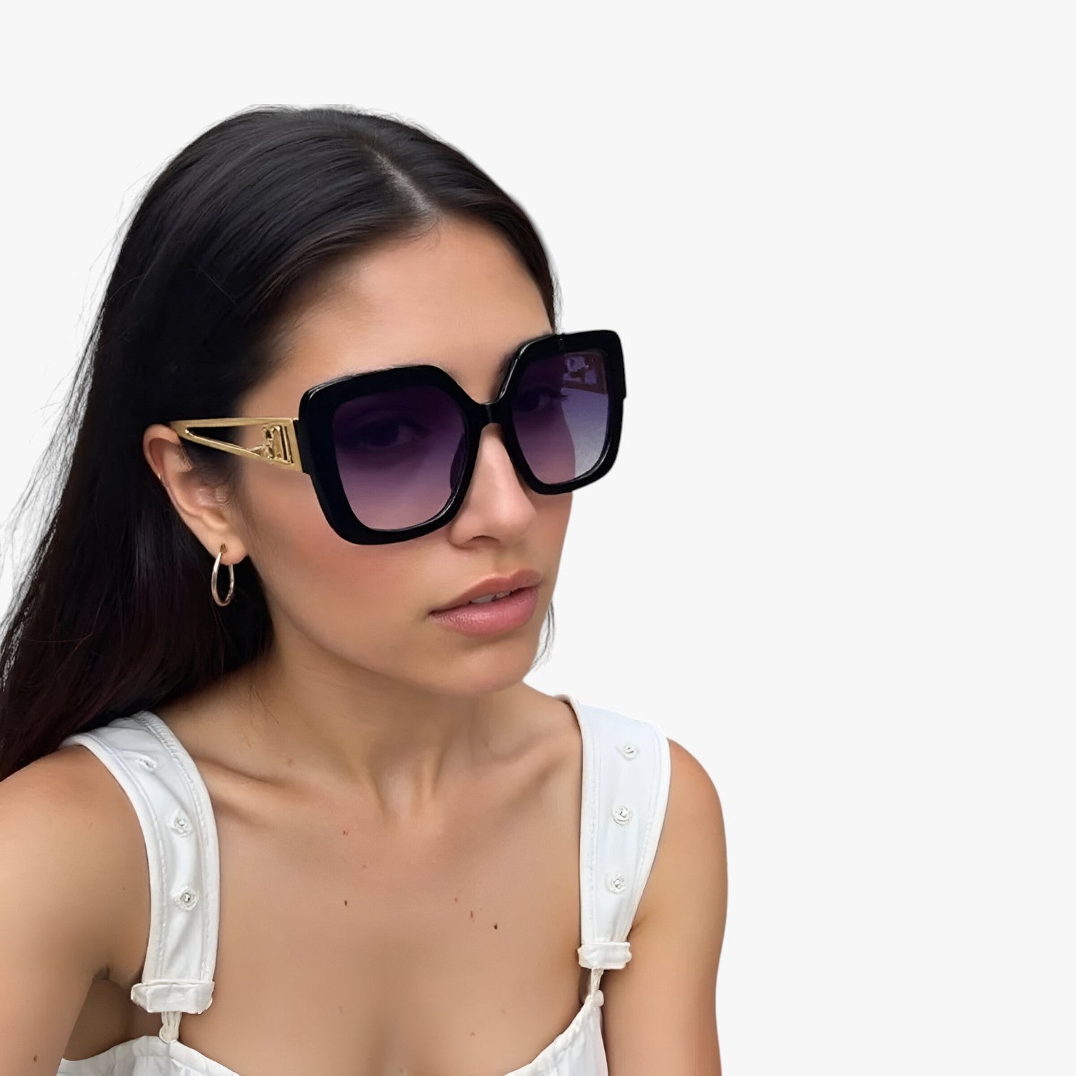 Ensley | Occhiali da sole vintage con montatura trasparente e lenti a gradiente di lusso - - Cat Eye Sunglasses Fashion Sunglasses polarized sunglasses women Sunglasses - Concept Palermo