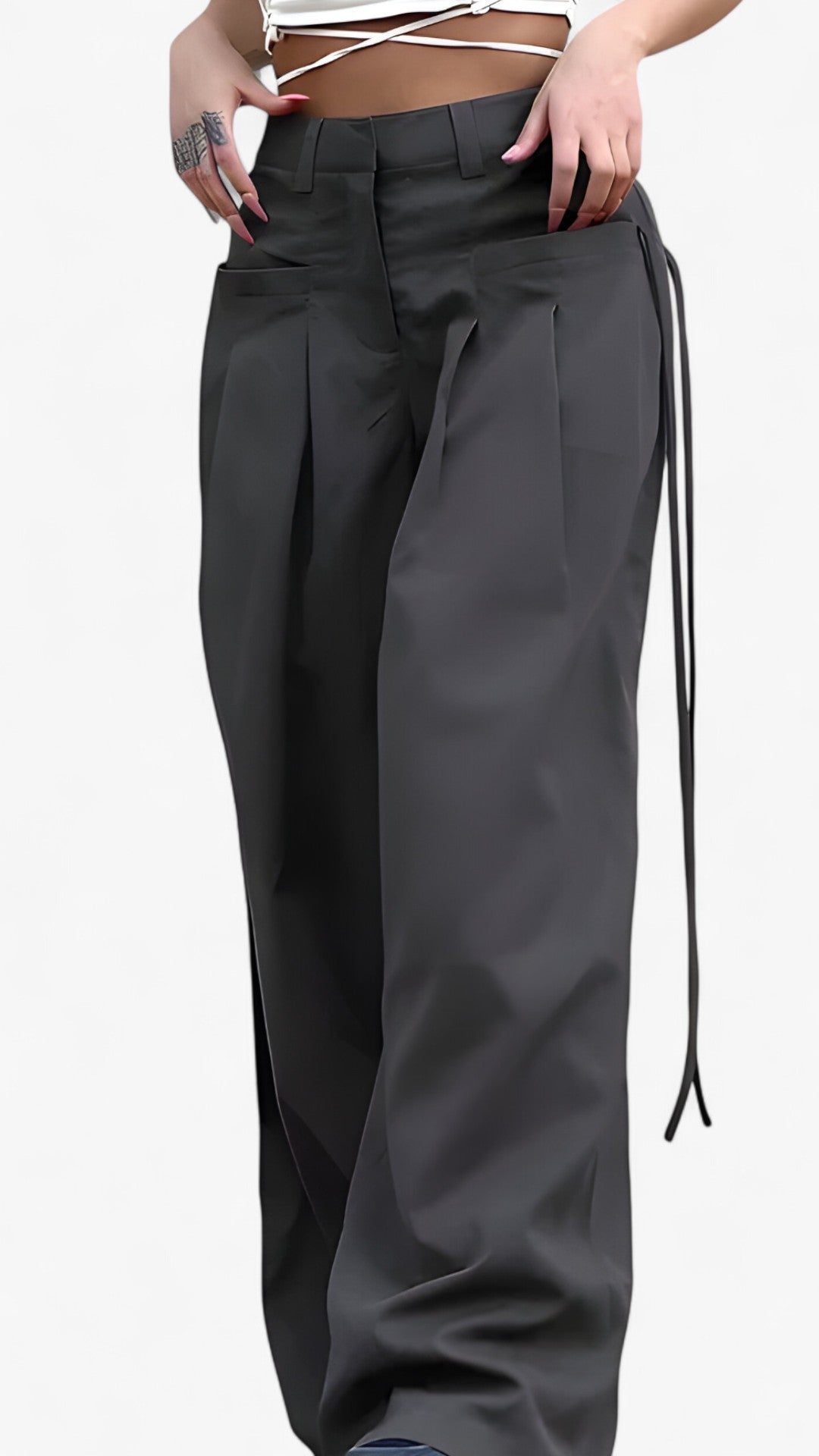 Alina | Pantaloni a gamba larga - Vita alta & Stile retrò per ufficio - - pants pants for women Pants women trouser trouser for women women pants - Concept Palermo