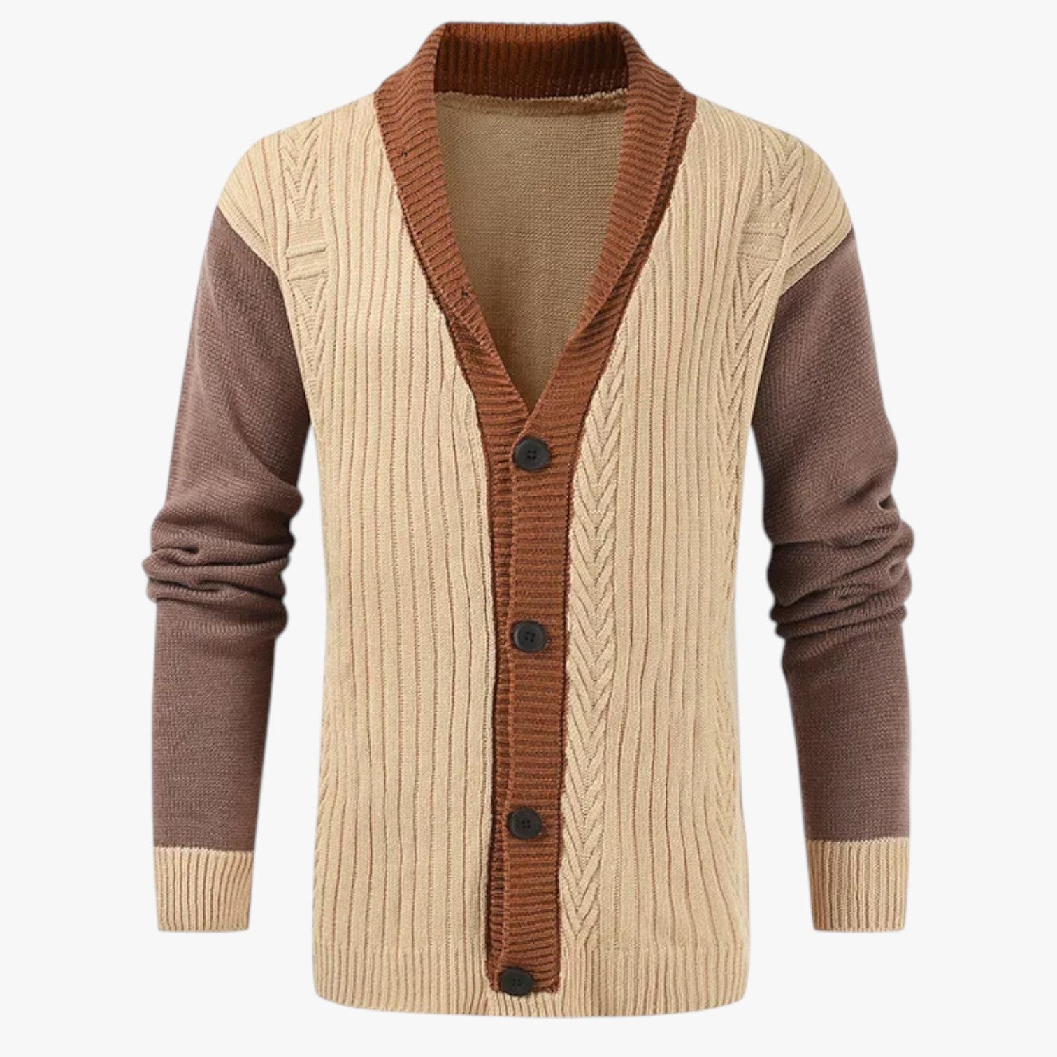 Ivan | Cardigan aperto con scollo a V da uomo: eleganza casual e comfort autunnale - XXXL - Sweater sweater men sweaters sweaters & cardigans - Concept Palermo