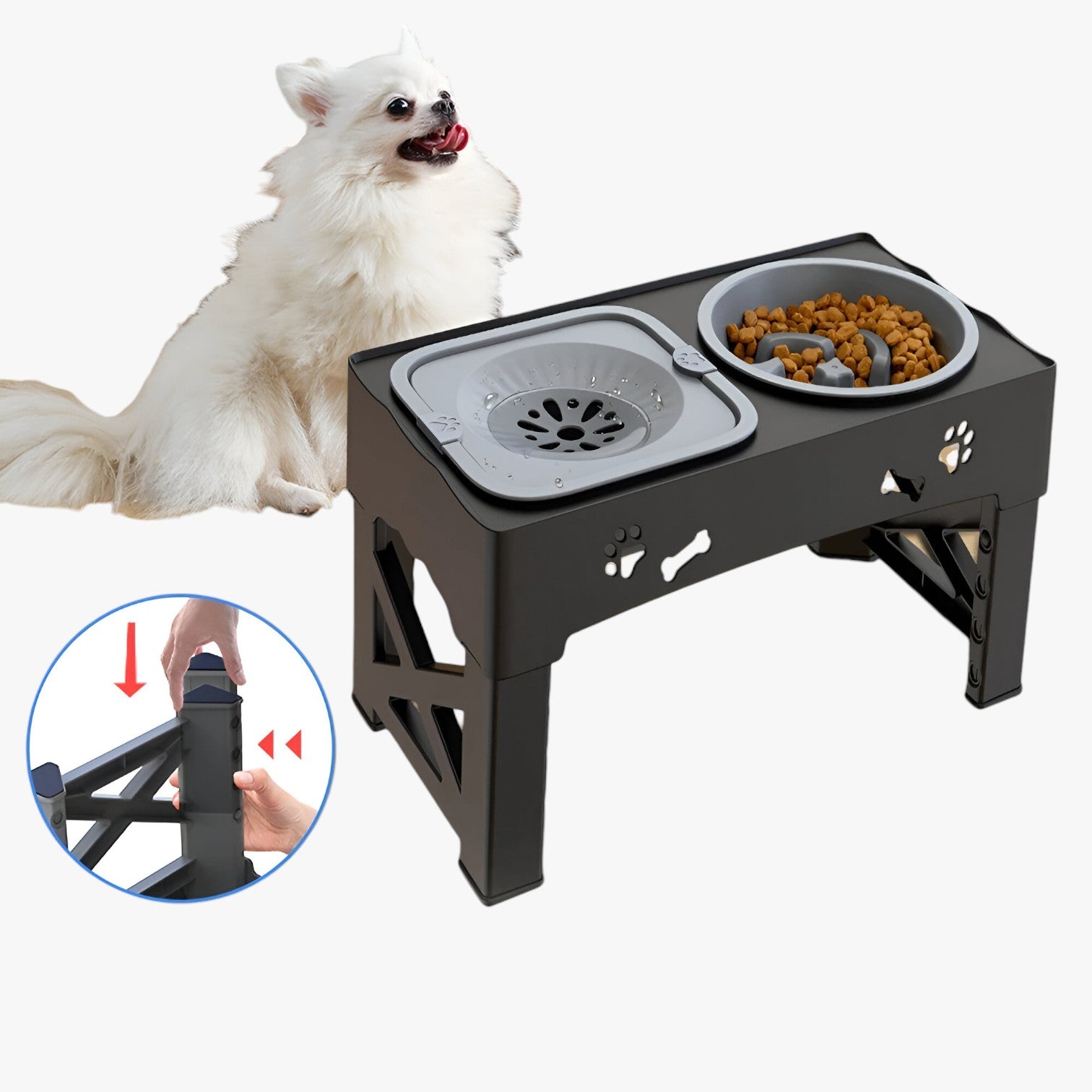 Logan | Ciotola 3 in 1 Regolabile Alimentazione lenta e comoda a ogni altezza - - pet PET SUPPLIES petproduct Pets - Concept Palermo