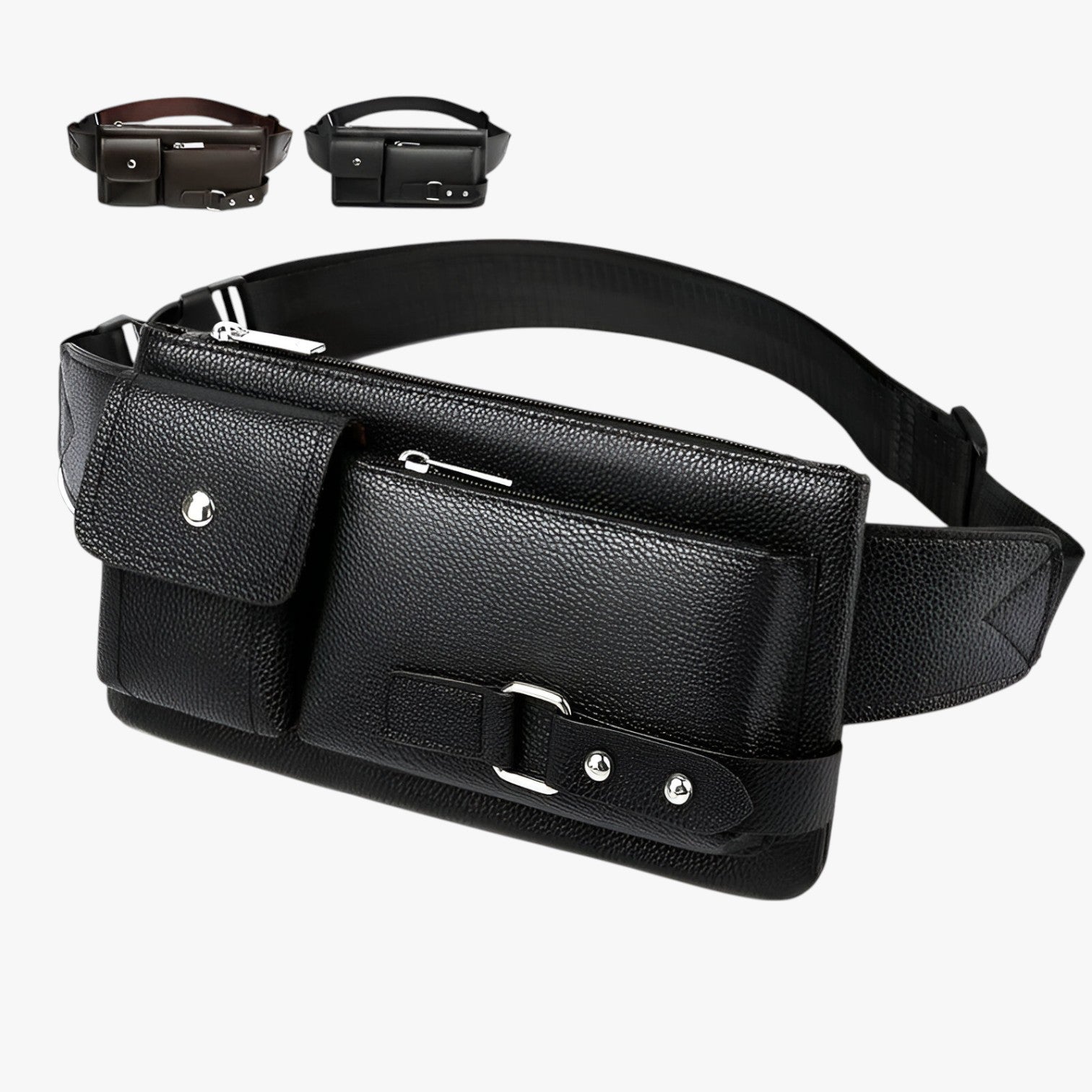 Azriel | Borsa a Vita Multifunzionale in Pelle - - Bags bags for men Crossbody Bags Shoulder & Crossbody Bags - Concept Palermo