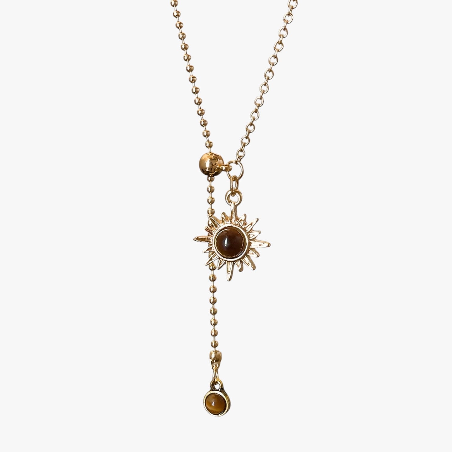 Reese | Collana in Tigriocchi Fiore di Sole Accessorio Lussuoso Autunno/Inverno - - elegant womens necklaces Necklace NECKLACES Necklaces for Women - Concept Palermo