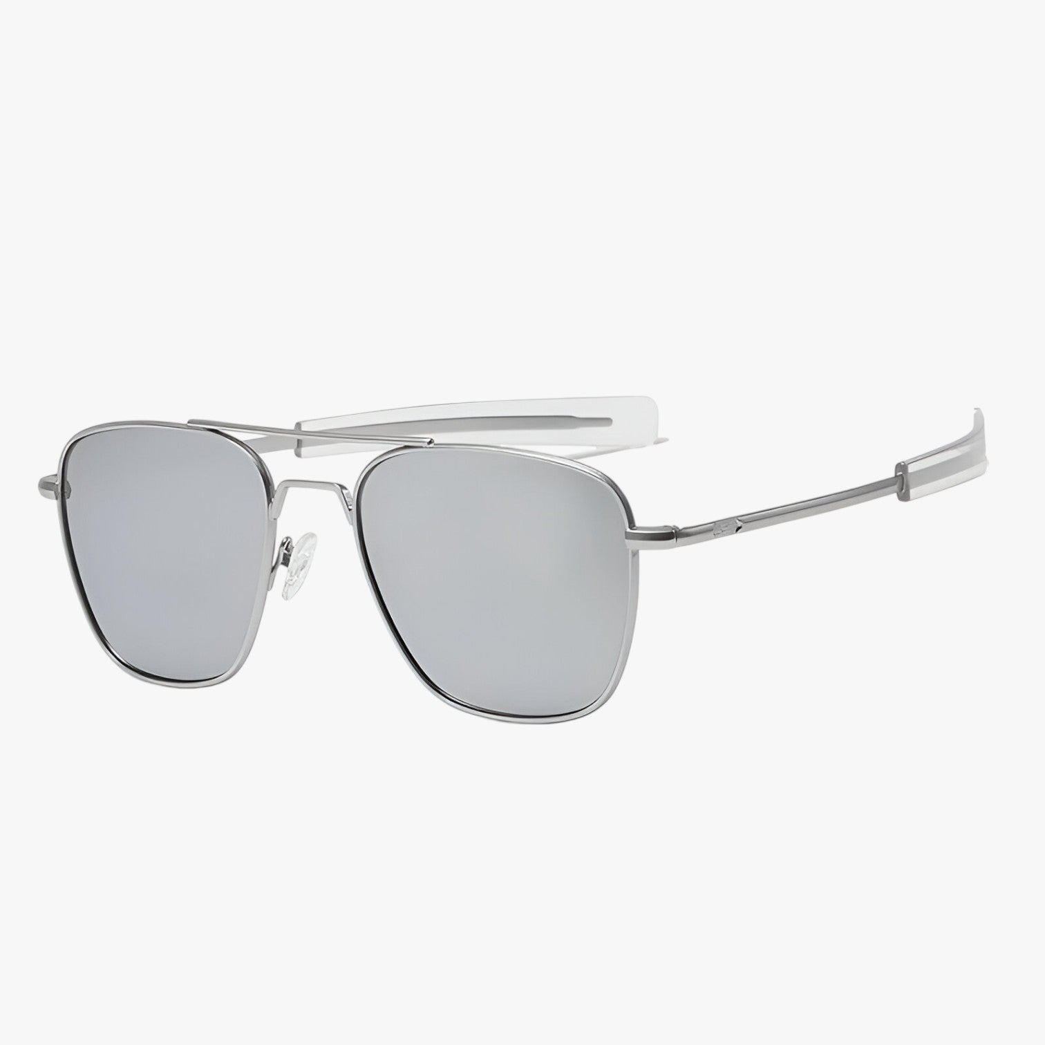 Max | Occhiali da sole vintage in metallo leggero - Argento Argento Polarizzato - Fashion Sunglasses mens sunglasses Sunglasses - Concept Palermo