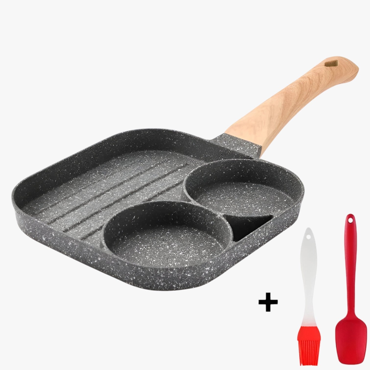 Zephyr | Padella per colazione antiaderente 4 in 1 - 2 fori costume - cucina - Concept Palermo