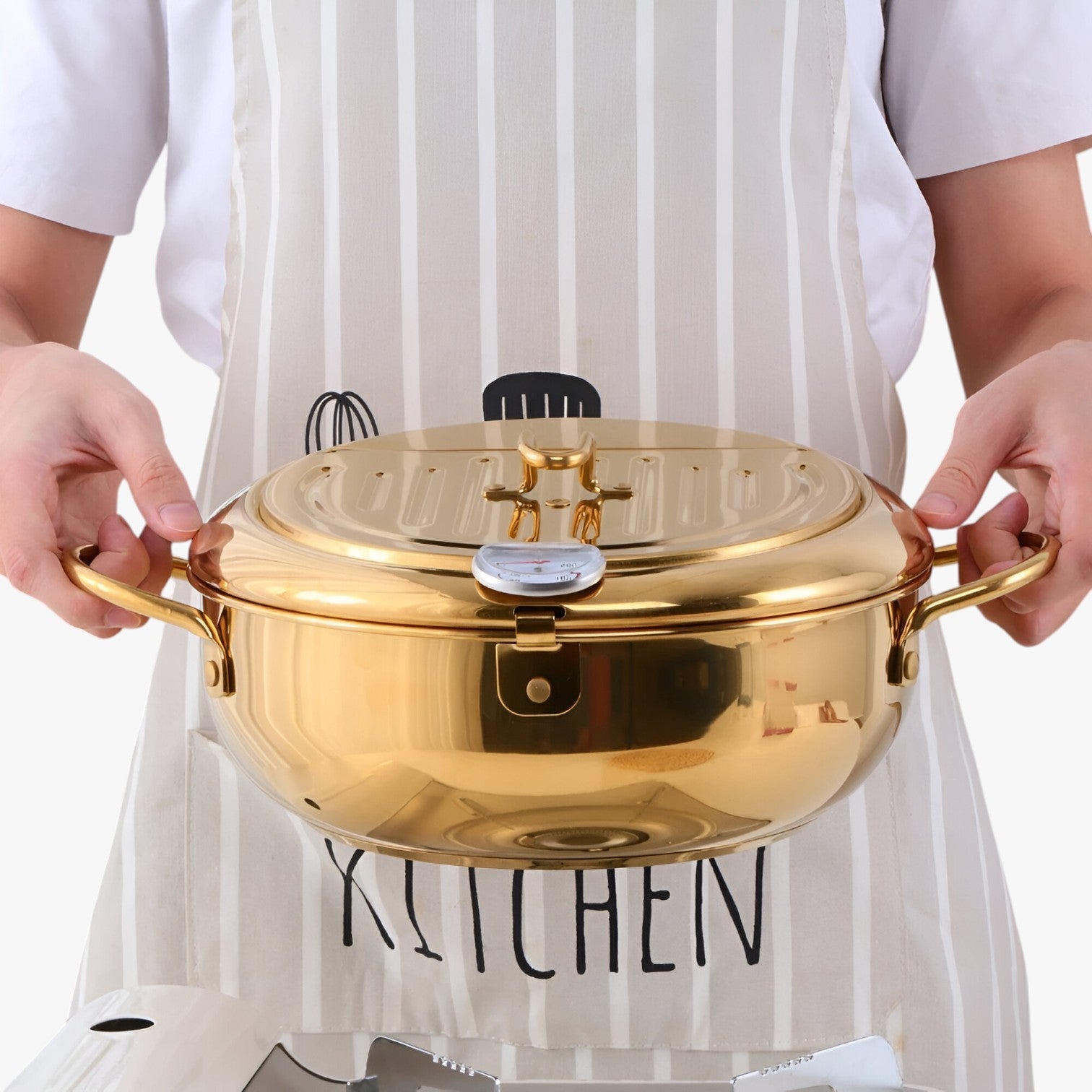 Brady | Friggitrice in acciaio inossidabile – Cottura precisa con termometro integrato - - Kitchen kitchen accessory kitchen tools - Concept Palermo