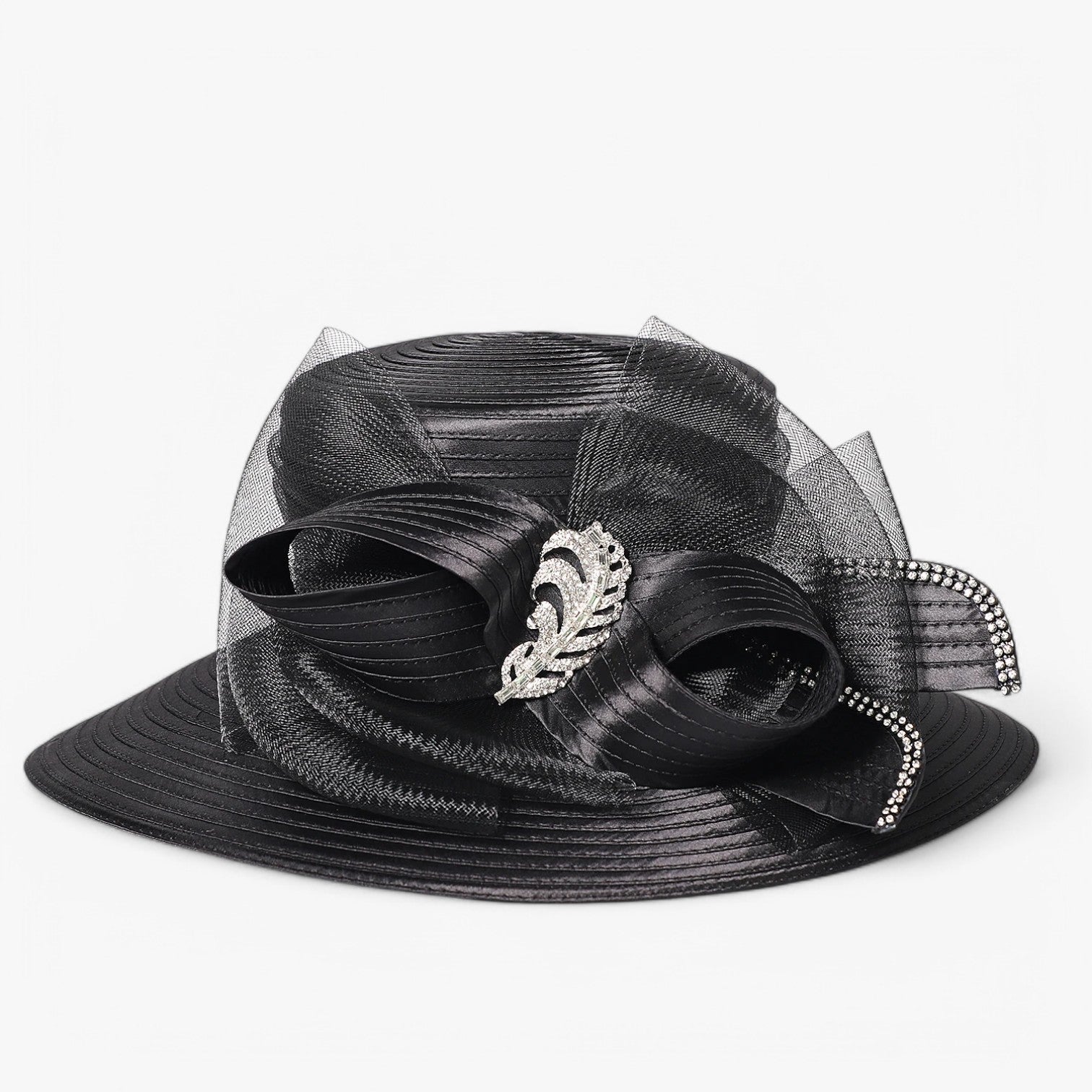 Esperanza | Cappello da festa nuziale di lusso – Satin elegante con bordo largo - - hat Hat for girls sun hat Sun Hats women hat - Concept Palermo
