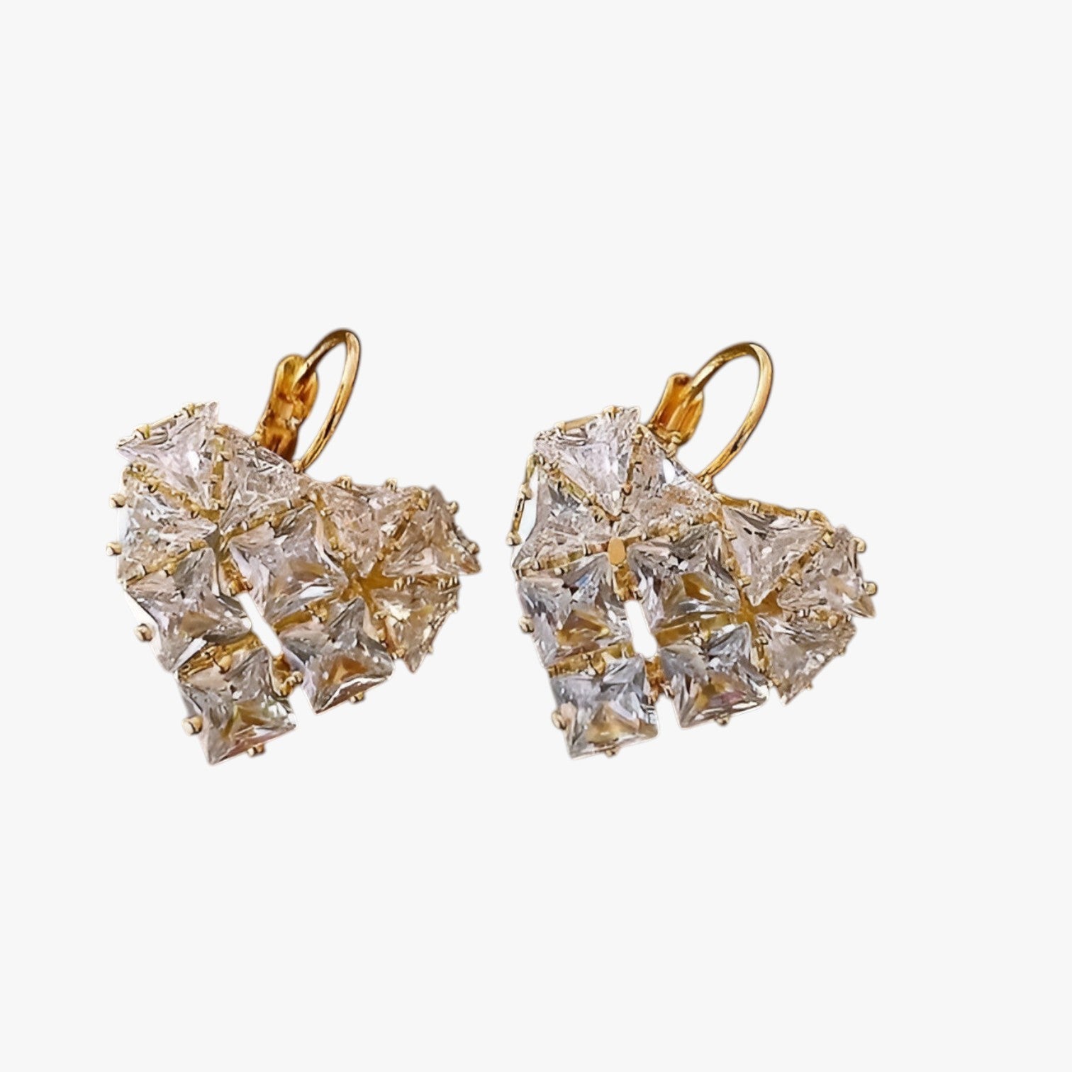 Amélie | Orecchini a forma di cuore di lusso francese con zirconia - - Accessories Jewelry EARRINGS - Concept Palermo