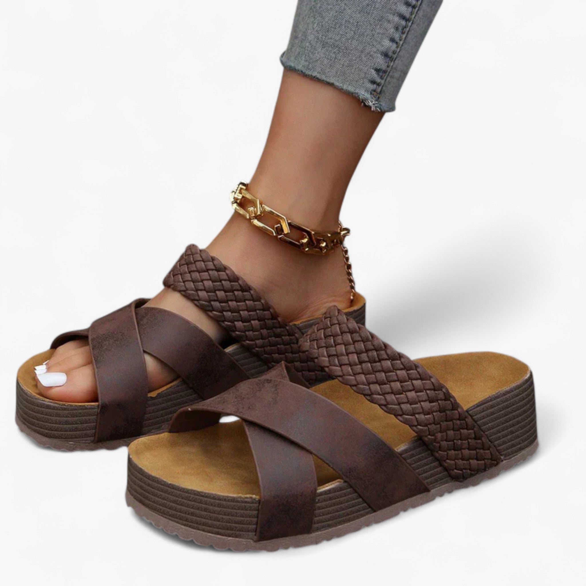 Julia - Sandali ortopedici - Sandali da donna - Marrone - sandals women sandals - Concept Palermo