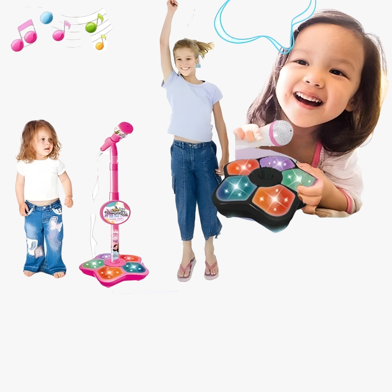 Chiara | Microfono per bambini con supporto – Cantare, imparare e giocare - - toys toys & gifts toys for kids - Concept Palermo