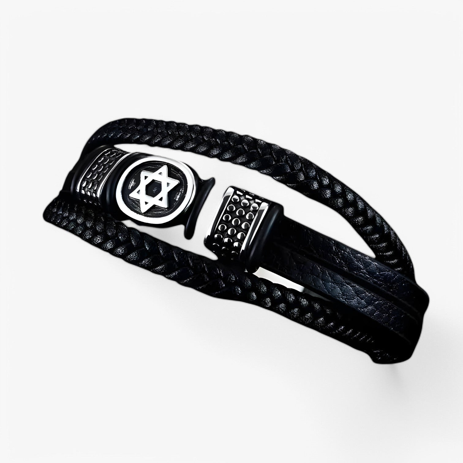 David | Bracciale in Cuoio a Strati Elegante con Chiusura Magnetica - - BRACELETS mens accessory mens bracelet - Concept Palermo