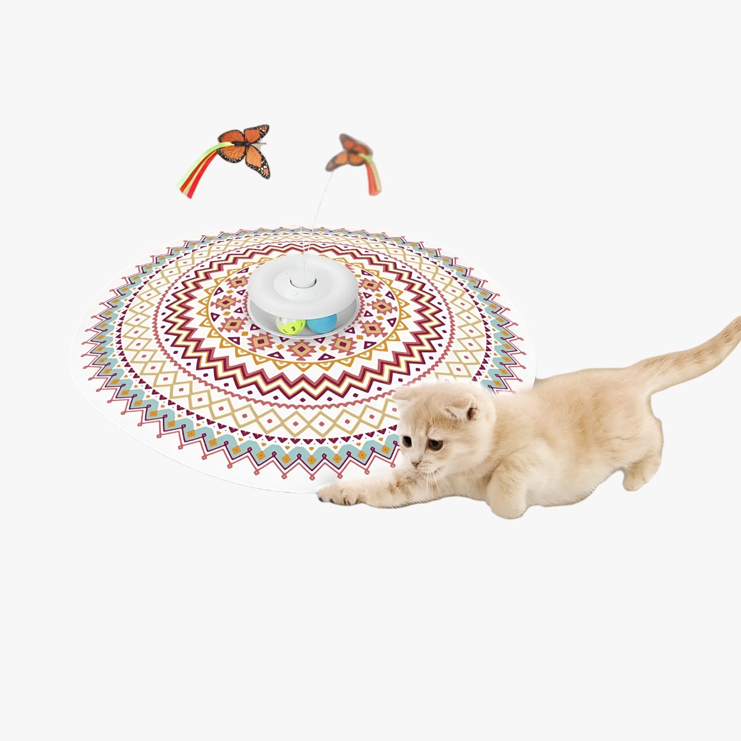 Jacob | Gioco Interattivo 4 in 1 per Gatti Ricaricabile, con Farfalla e Piuma da Inseguire - - pet pet toys petproduct Pets - Concept Palermo