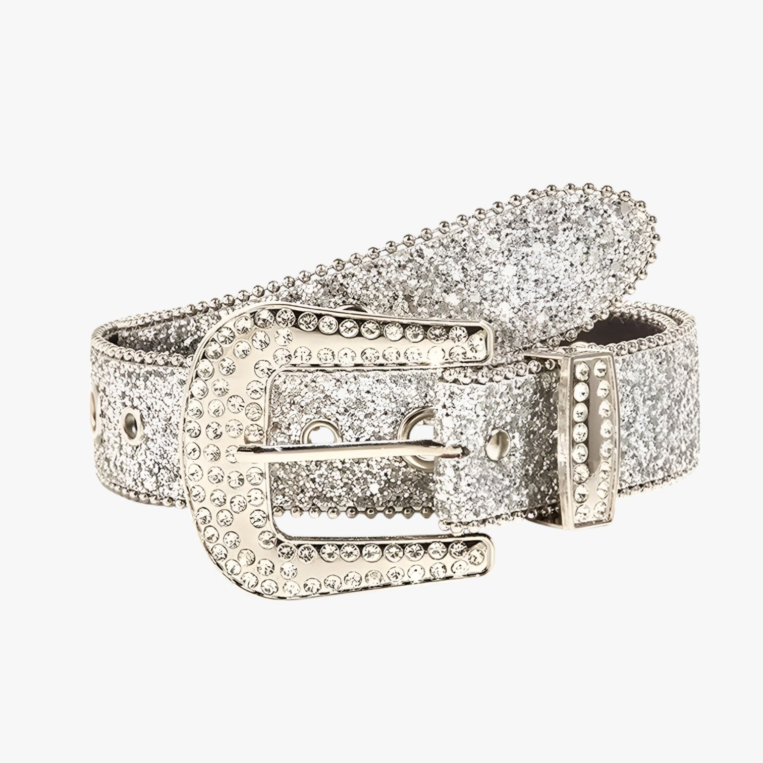 Olivia | Cintura in pelle luccicante alla moda con borchie - - belt buckle women belts waist belt for women Womens belt - Concept Palermo