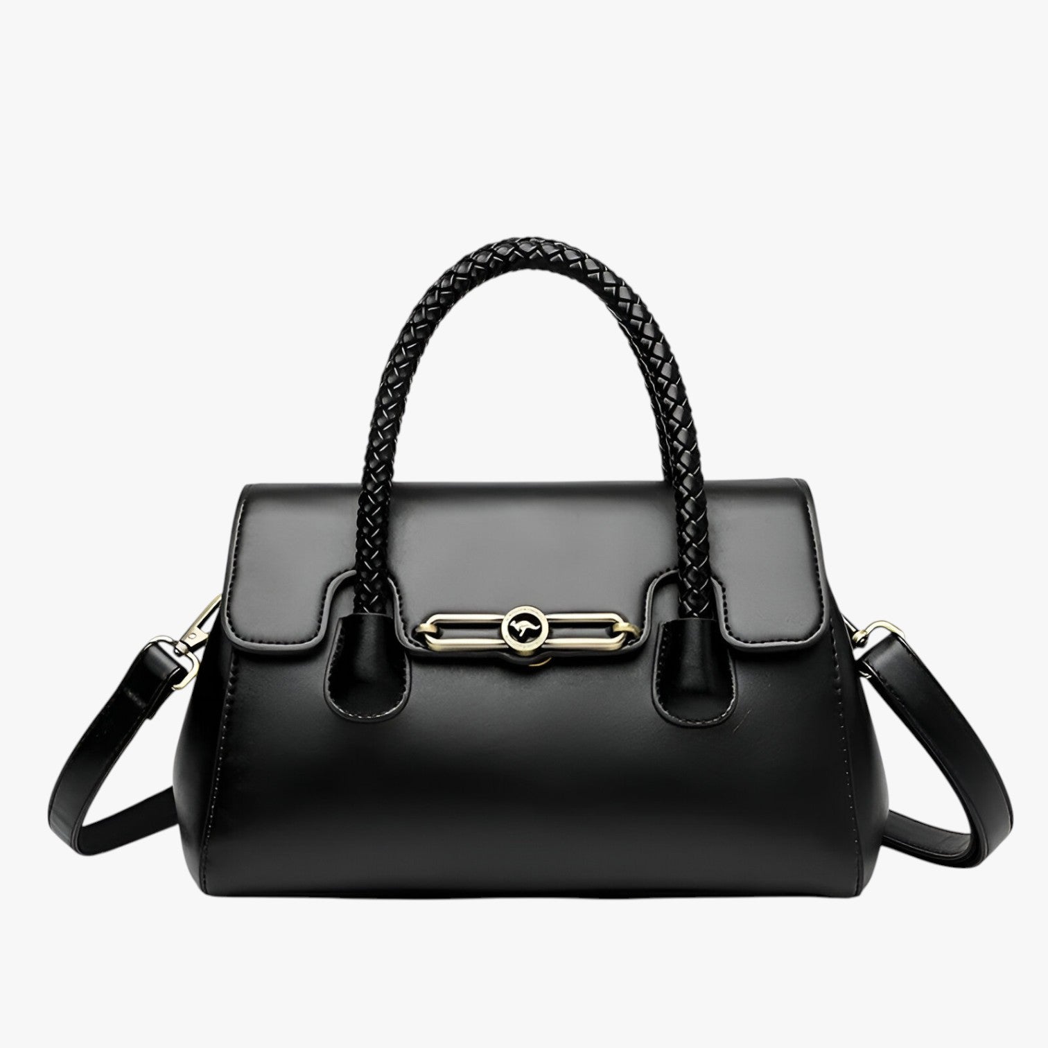 Bianca | Borsa a Spalla Retro da Donna Compatta, Trendy e Sostenibile in PU Pelle - Nero - handbags Women's handbags - Concept Palermo
