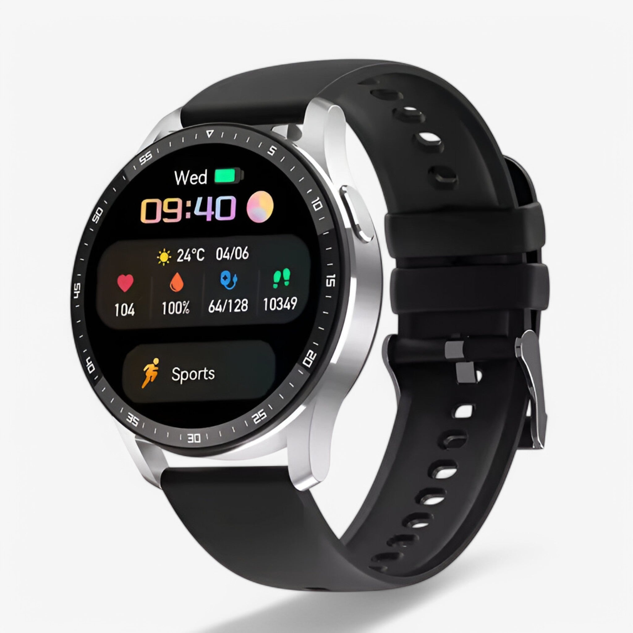 Aiden | Smartwatch 2-in-1 con auricolare Bluetooth TWS - argento nero - - Concept Palermo
