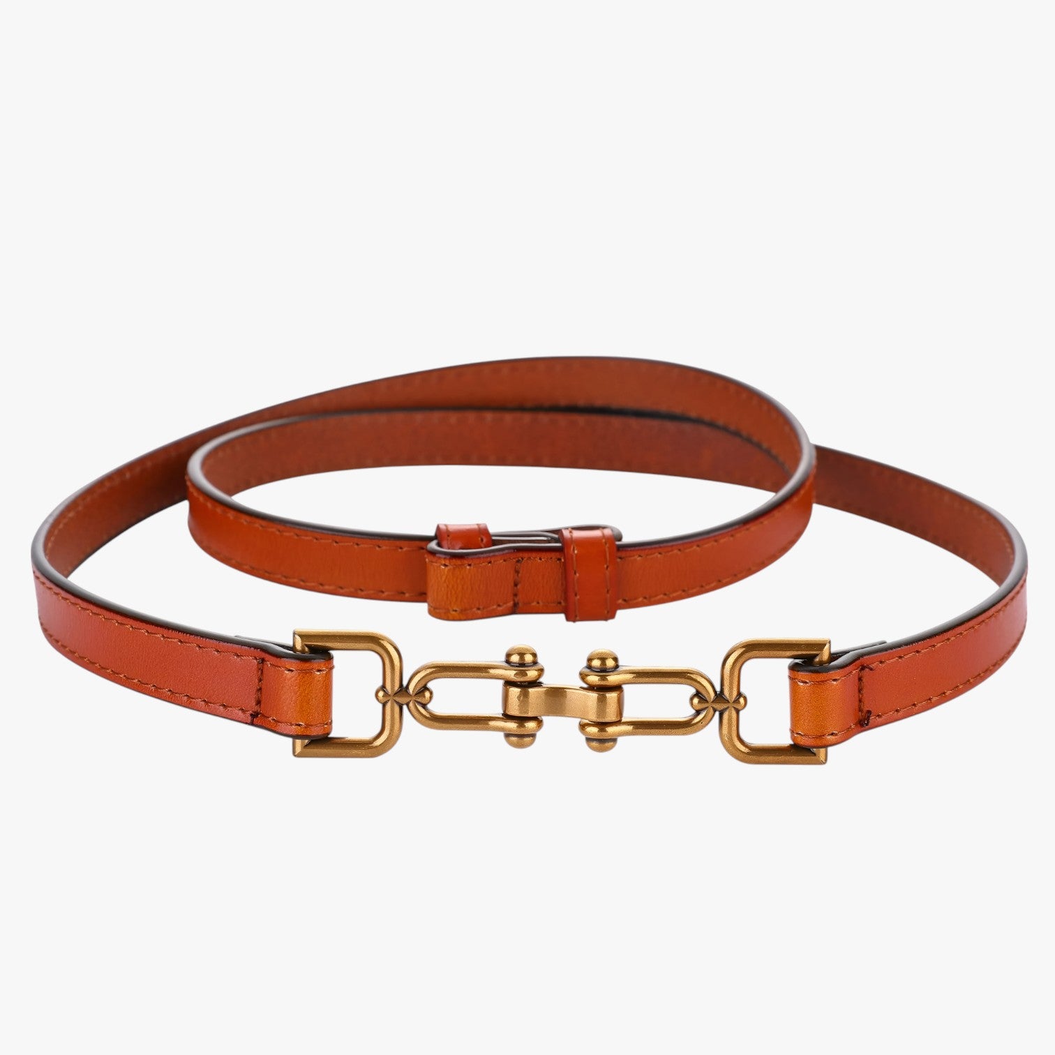 Alora | Cintura sottile in pelle in stile coreano - Marrone 97cm CINA - Belts waist belt for women Womens belt - Concept Palermo